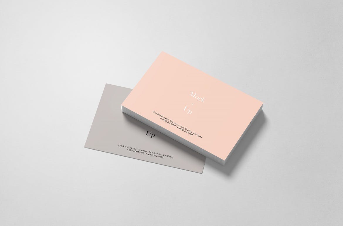 极简商务个人名片样机模板 Business Card Mockup_img_2