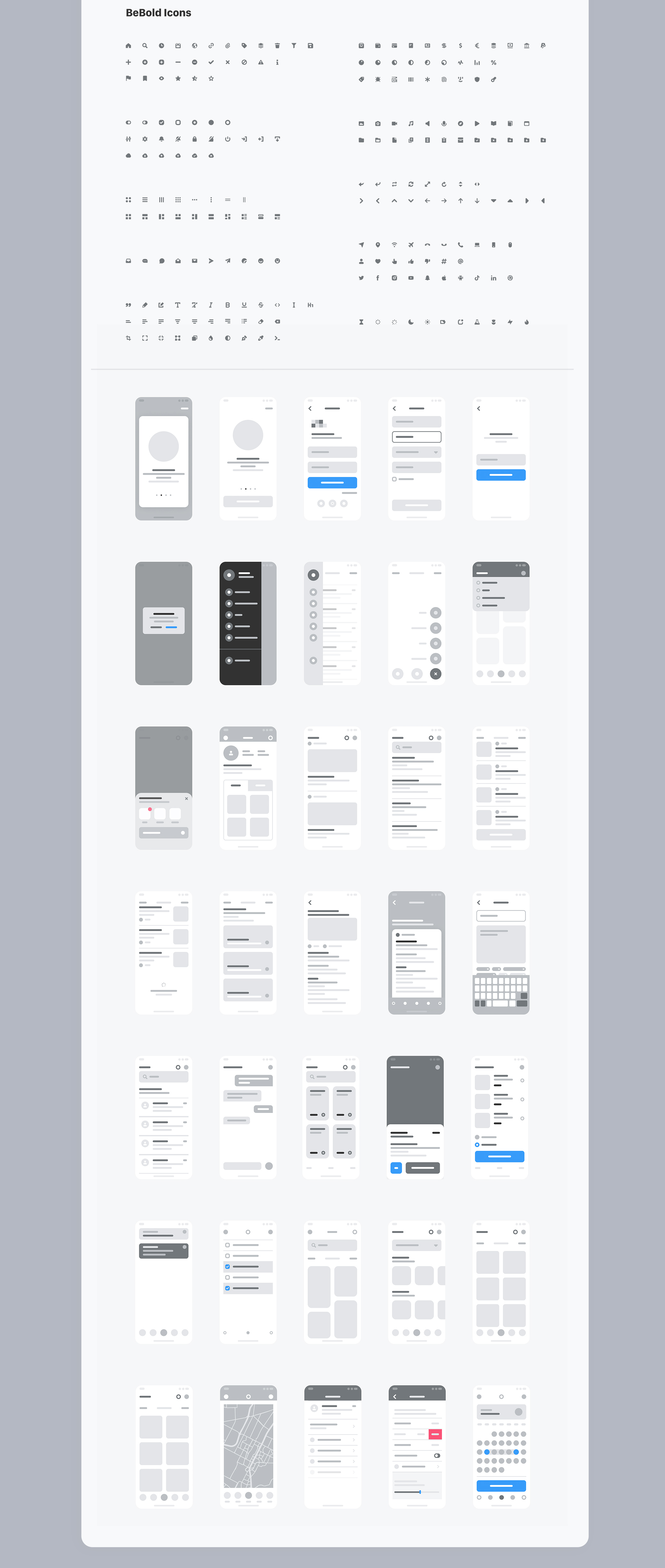 简约APP应用设计线框套件 Merge Wireframing UI Kit_img_2