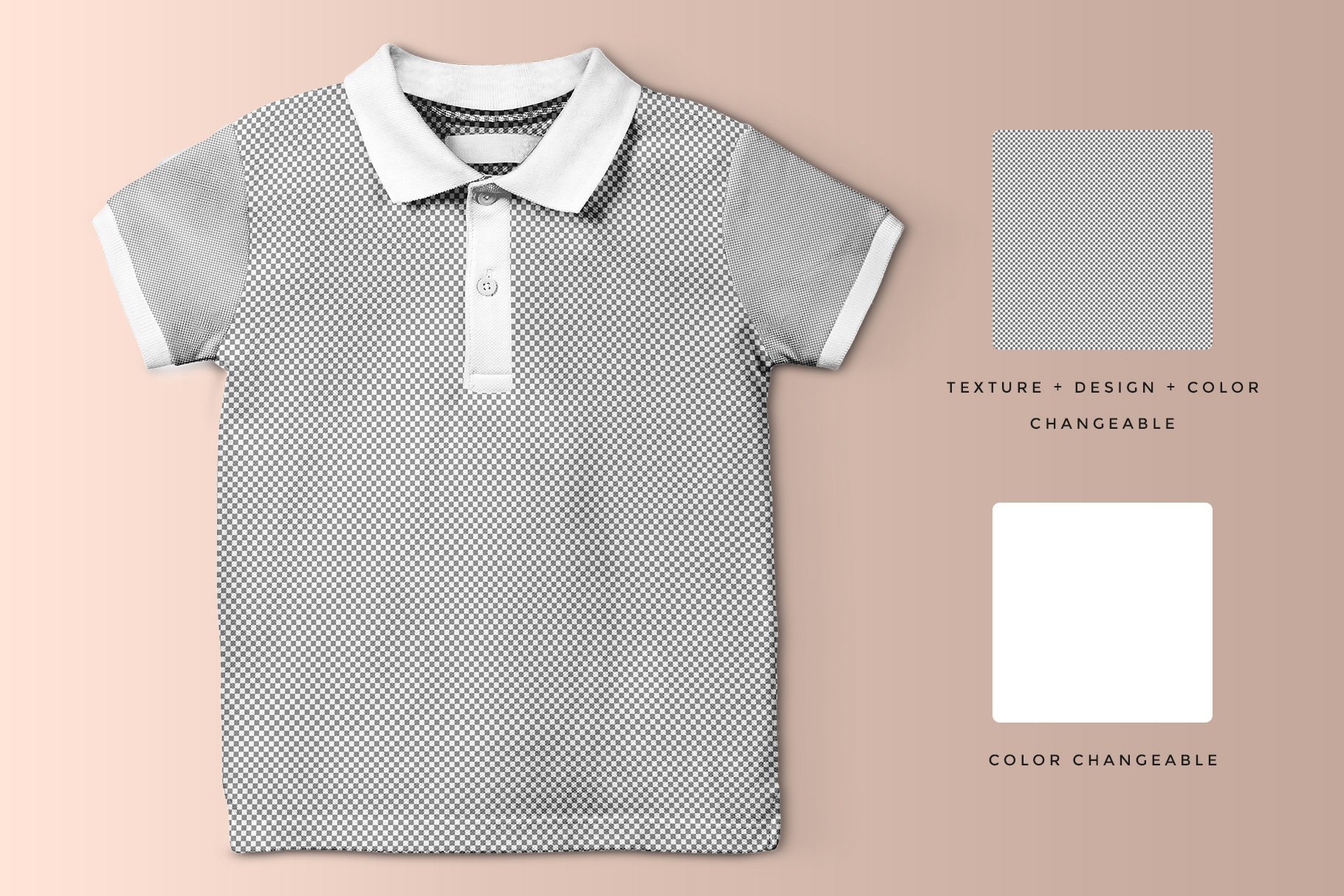 时尚婴儿POLO T恤半袖衫样机模板 Kid’s Half Sleeve Polo Tshirt Mockup_img_2