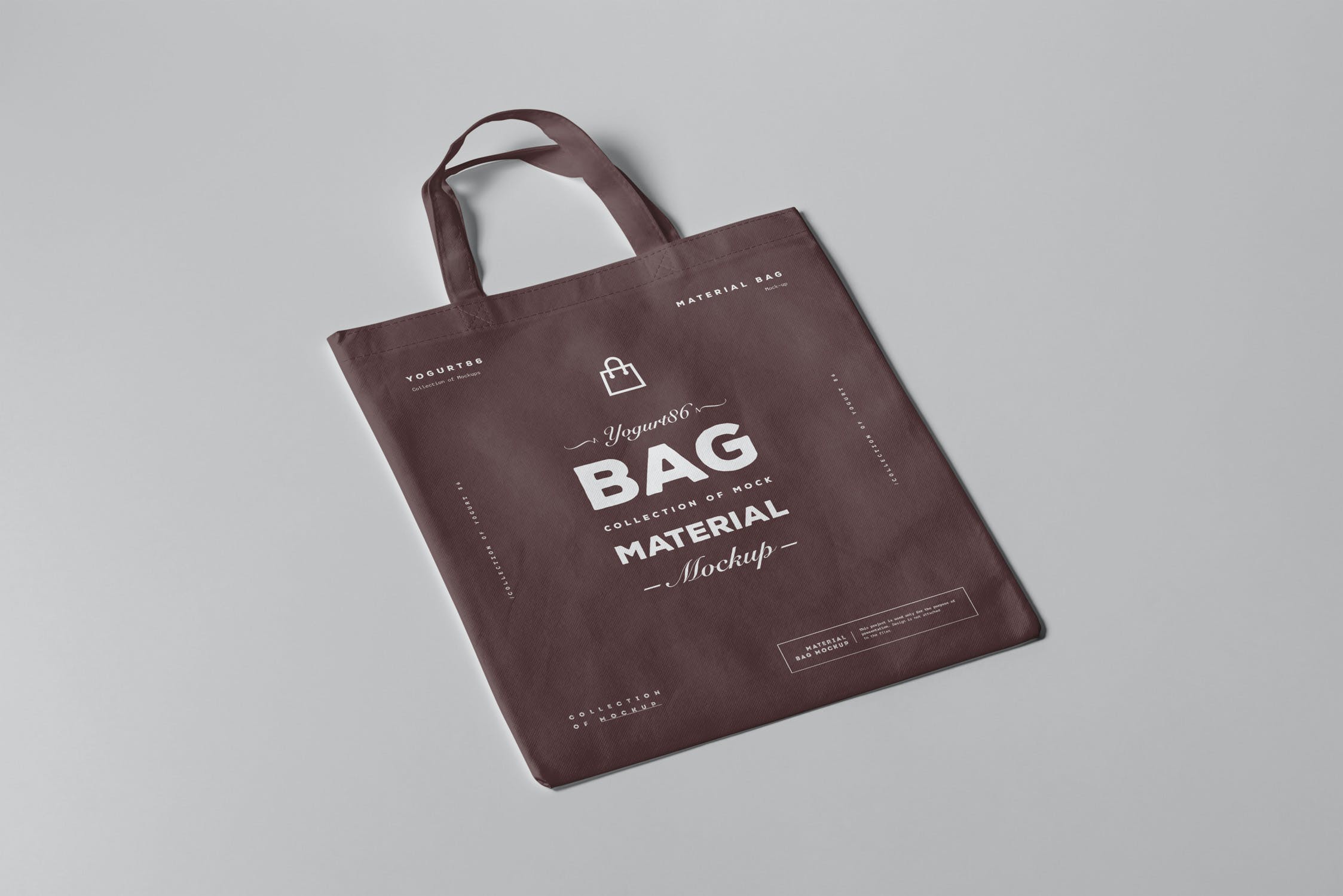 6款纸质购物袋手提袋样机模板 Material Bag Mockup_img_2