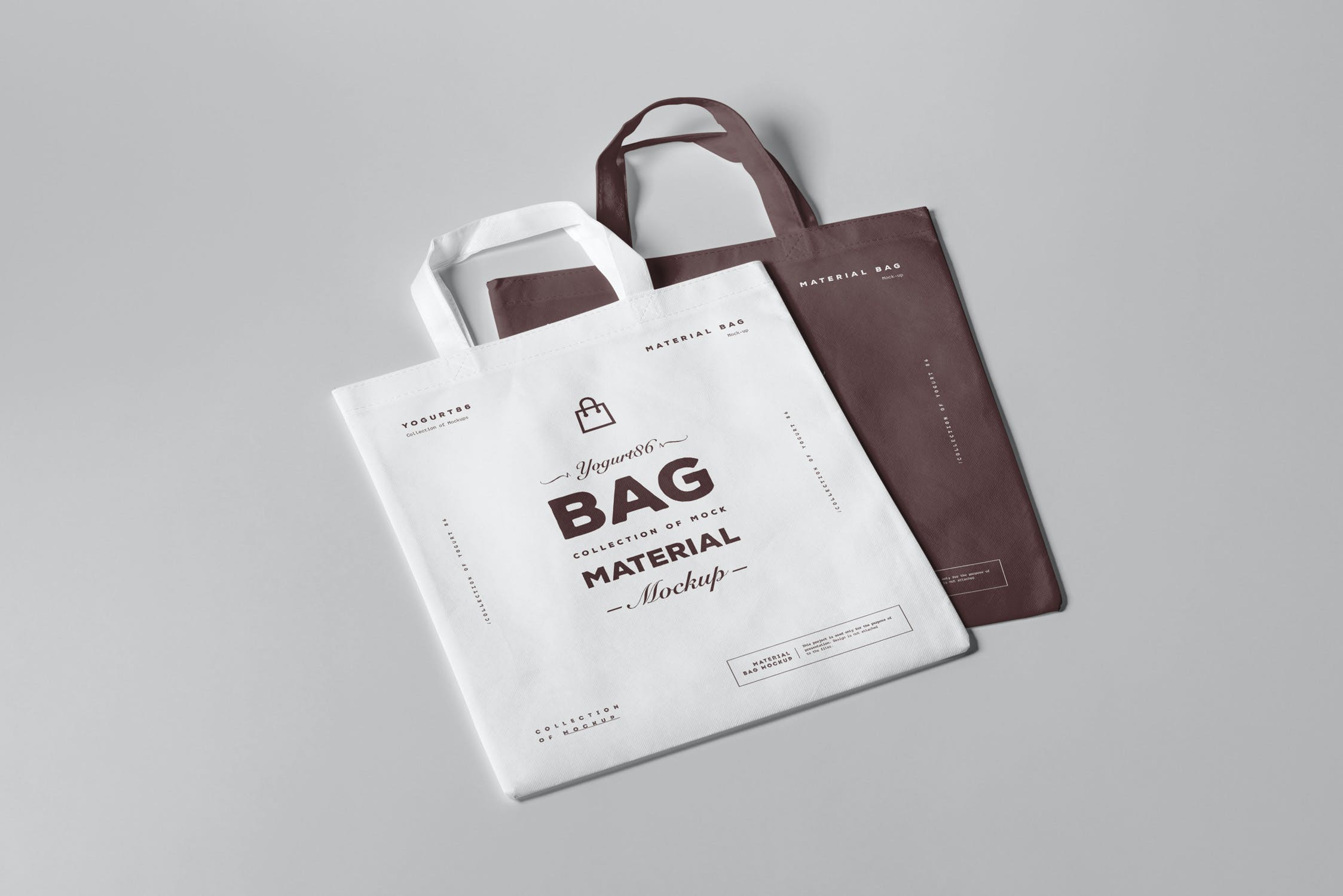 6款纸质购物袋手提袋样机模板 Material Bag Mockup_img_2