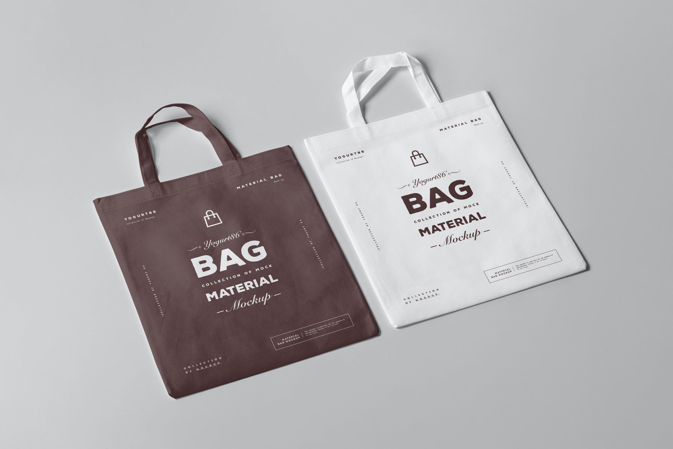 6款纸质购物袋手提袋样机模板 Material Bag Mockup_img_2