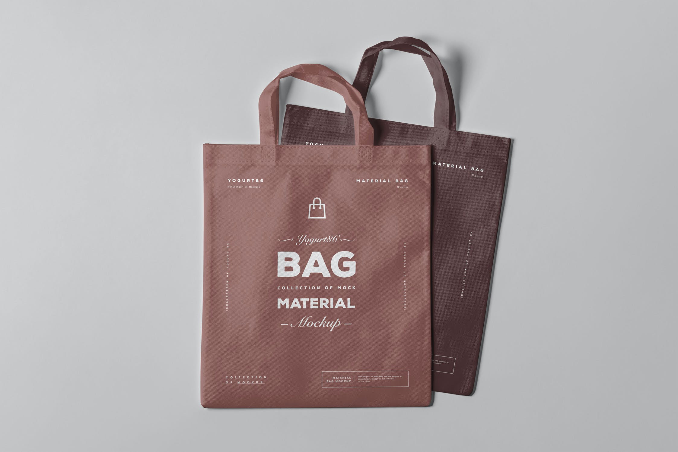 6款纸质购物袋手提袋样机模板 Material Bag Mockup_img_2