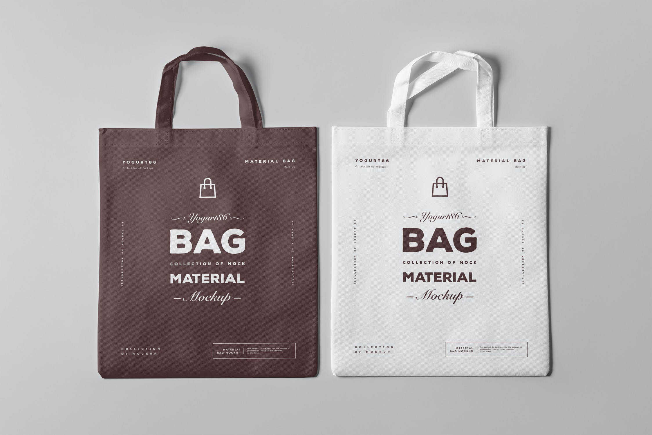 6款纸质购物袋手提袋样机模板 Material Bag Mockup_img_2