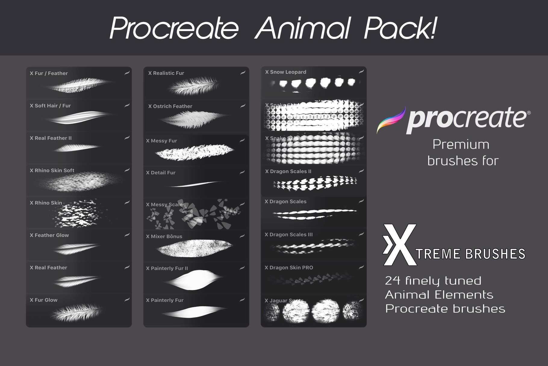 1000多款专业Procreate笔刷样式素材套装 Procreate MEGA BUNDLE! (1K+ BRUSHES)_img_2