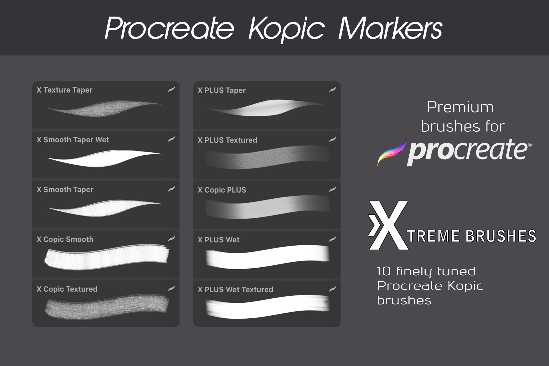 1000多款专业Procreate笔刷样式素材套装 Procreate MEGA BUNDLE! (1K+ BRUSHES)_img_2