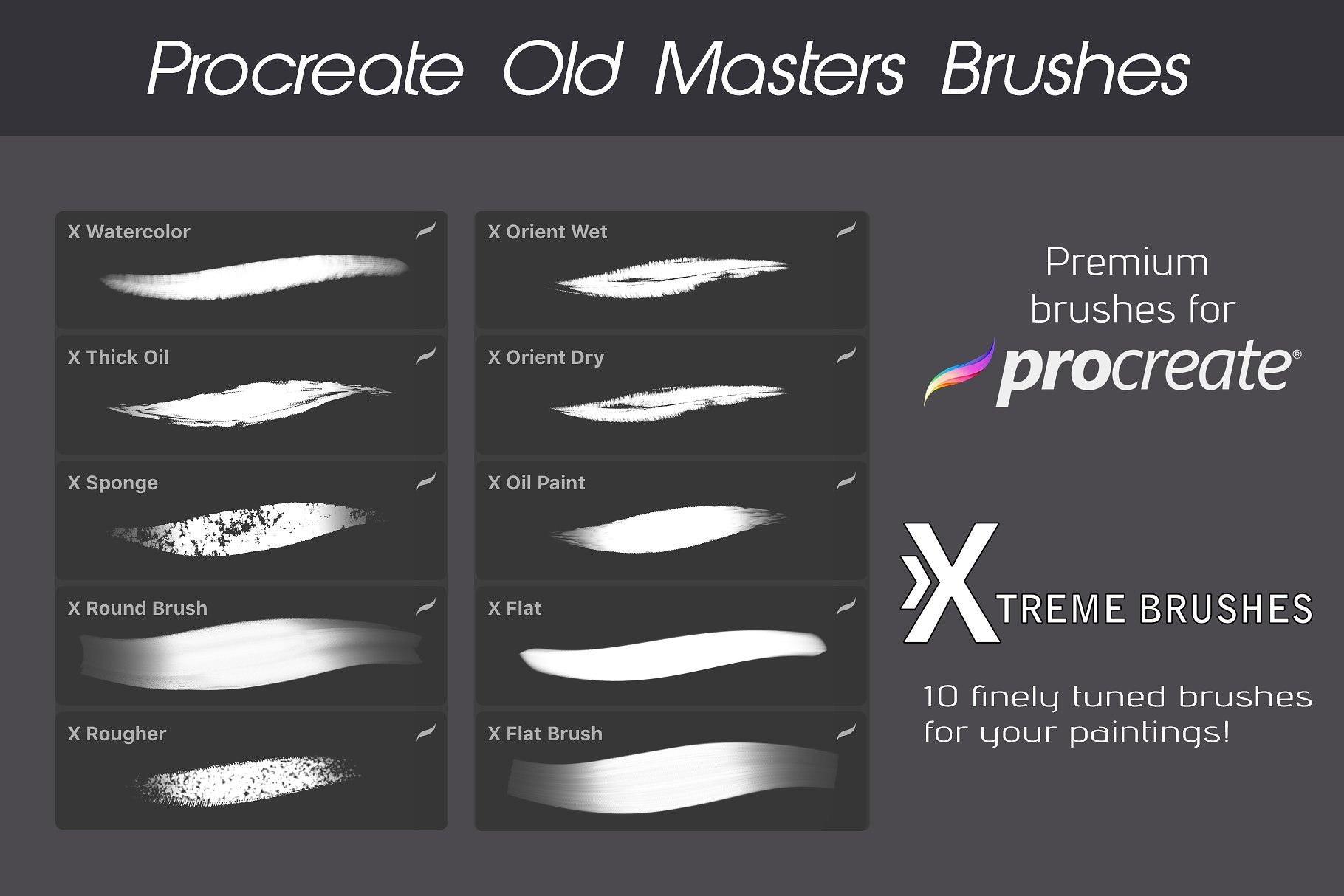 1000多款专业Procreate笔刷样式素材套装 Procreate MEGA BUNDLE! (1K+ BRUSHES)_img_2