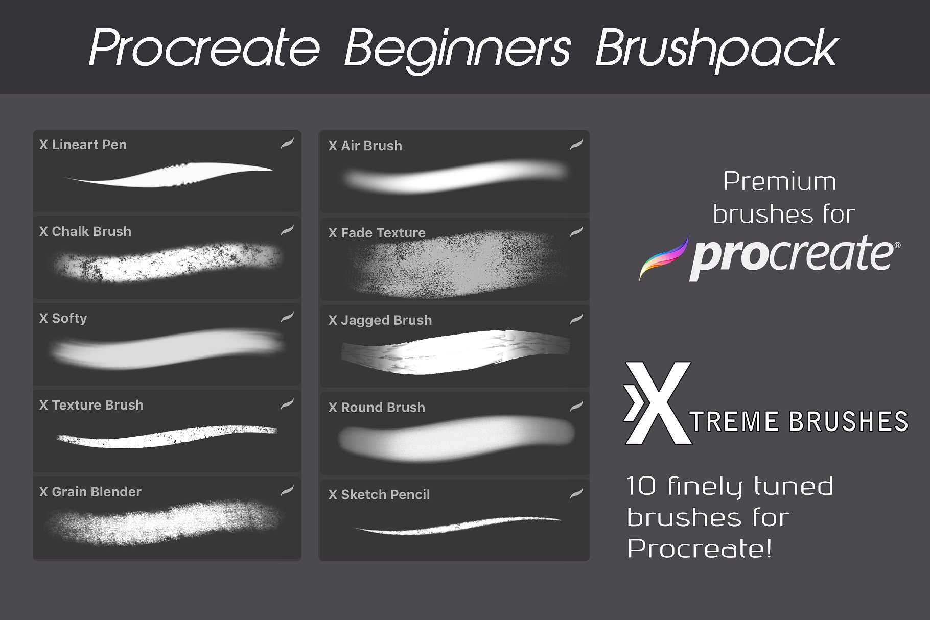 1000多款专业Procreate笔刷样式素材套装 Procreate MEGA BUNDLE! (1K+ BRUSHES)_img_2