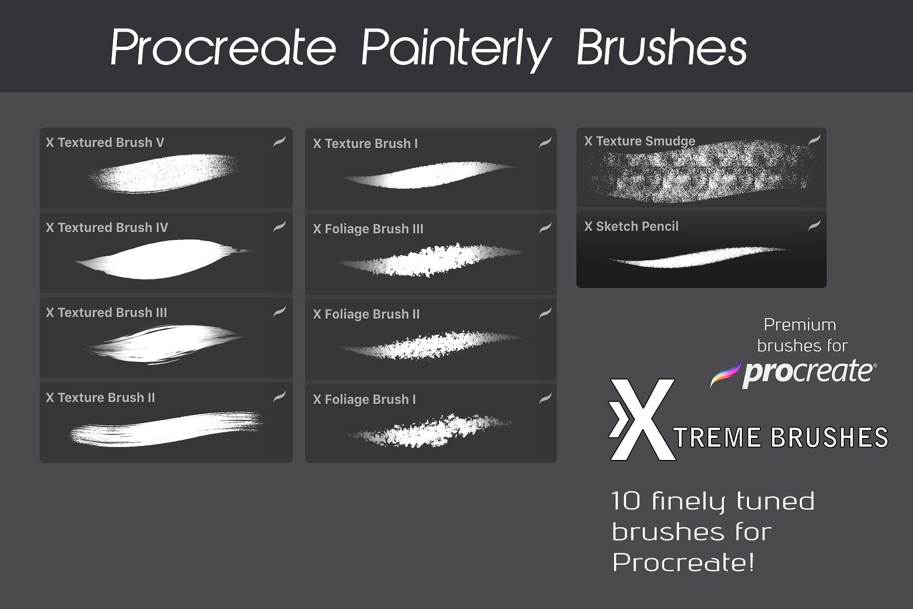 1000多款专业Procreate笔刷样式素材套装 Procreate MEGA BUNDLE! (1K+ BRUSHES)_img_2