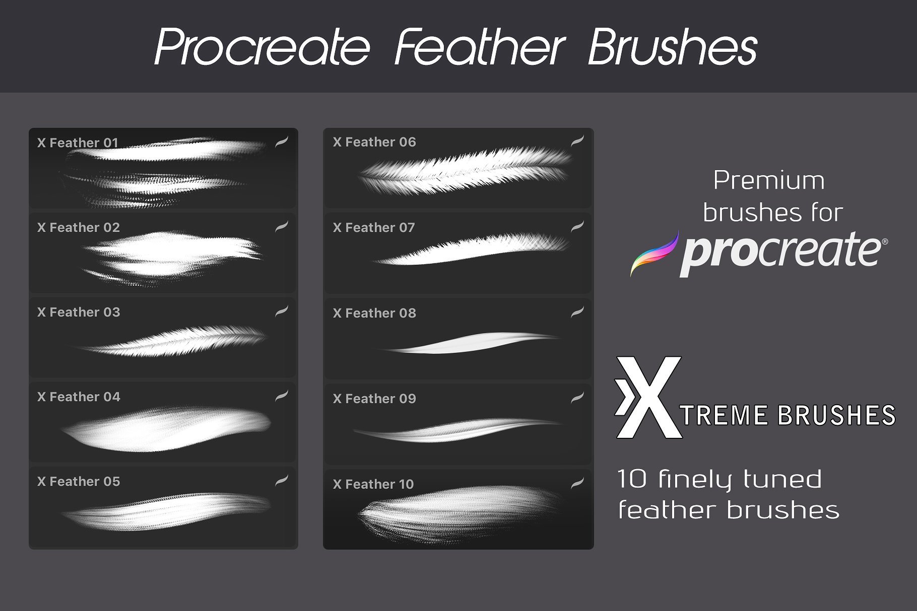 1000多款专业Procreate笔刷样式素材套装 Procreate MEGA BUNDLE! (1K+ BRUSHES)_img_2