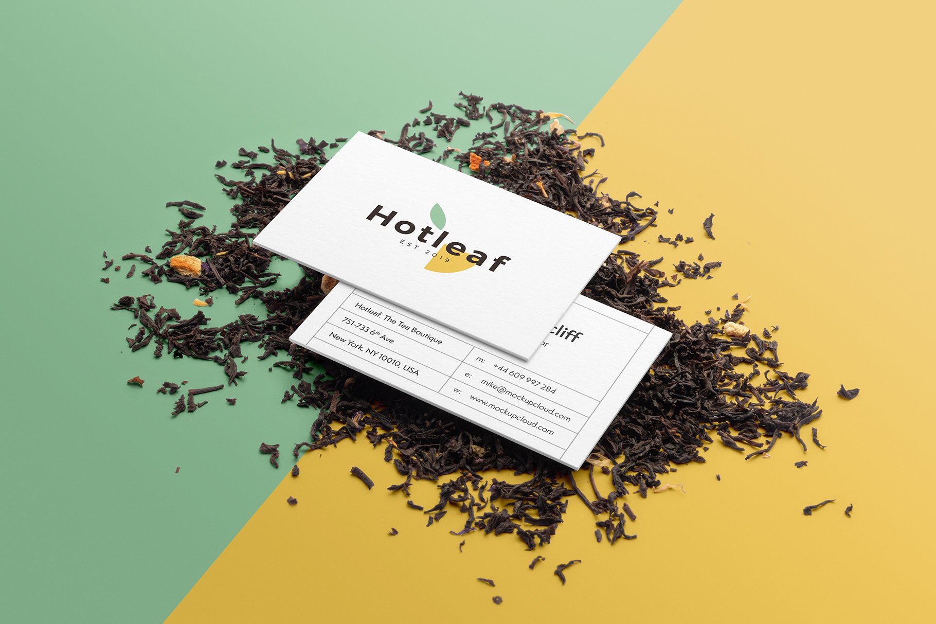 日系简约茶艺品牌文具包装PSD样机 Hotleaf – Teahouse Branding Mockups_img_2