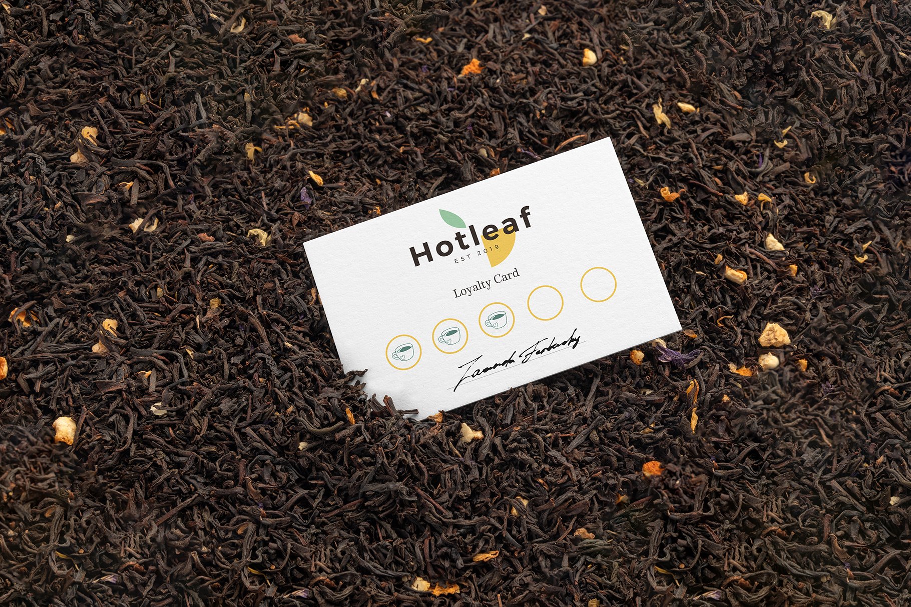 日系简约茶艺品牌文具包装PSD样机 Hotleaf – Teahouse Branding Mockups_img_2