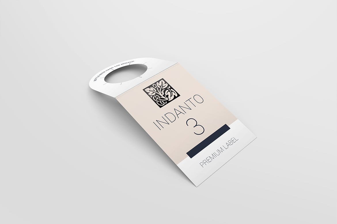 9款红酒瓶颈吊牌样机模板 Bottle Neck Hang Tag Mockup_img_2