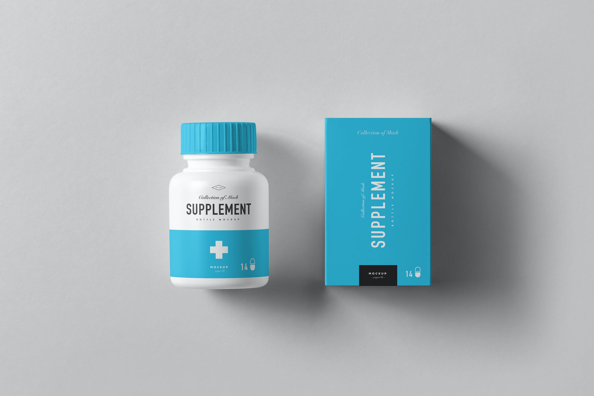 医疗药瓶包装盒样机模板 Supplement Jar & Box Mockup 8_img_2