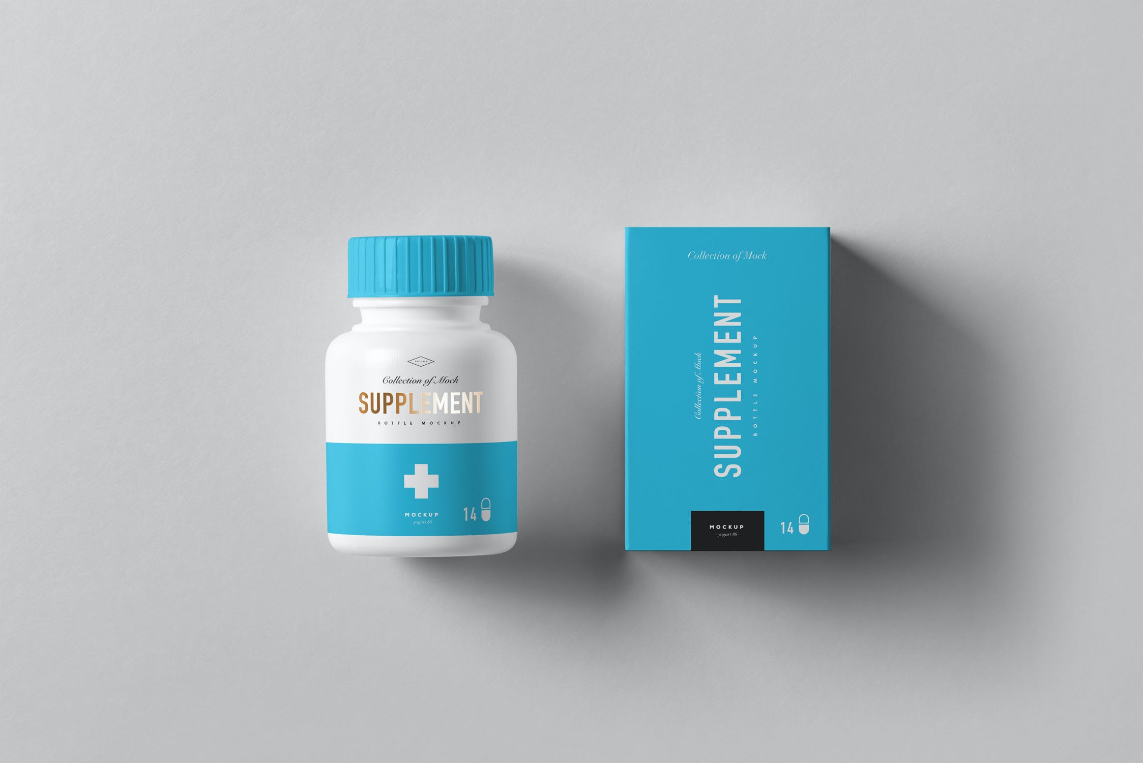 医疗药瓶包装盒样机模板 Supplement Jar & Box Mockup 8_img_2