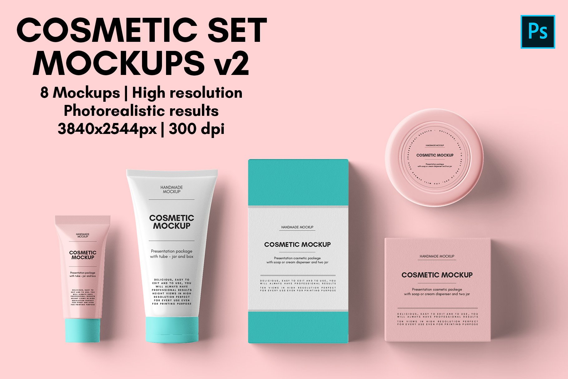 8款化妆品护肤品包装套装样机模板 Cosmetic Set Mockups v2 - 8 views_img_2