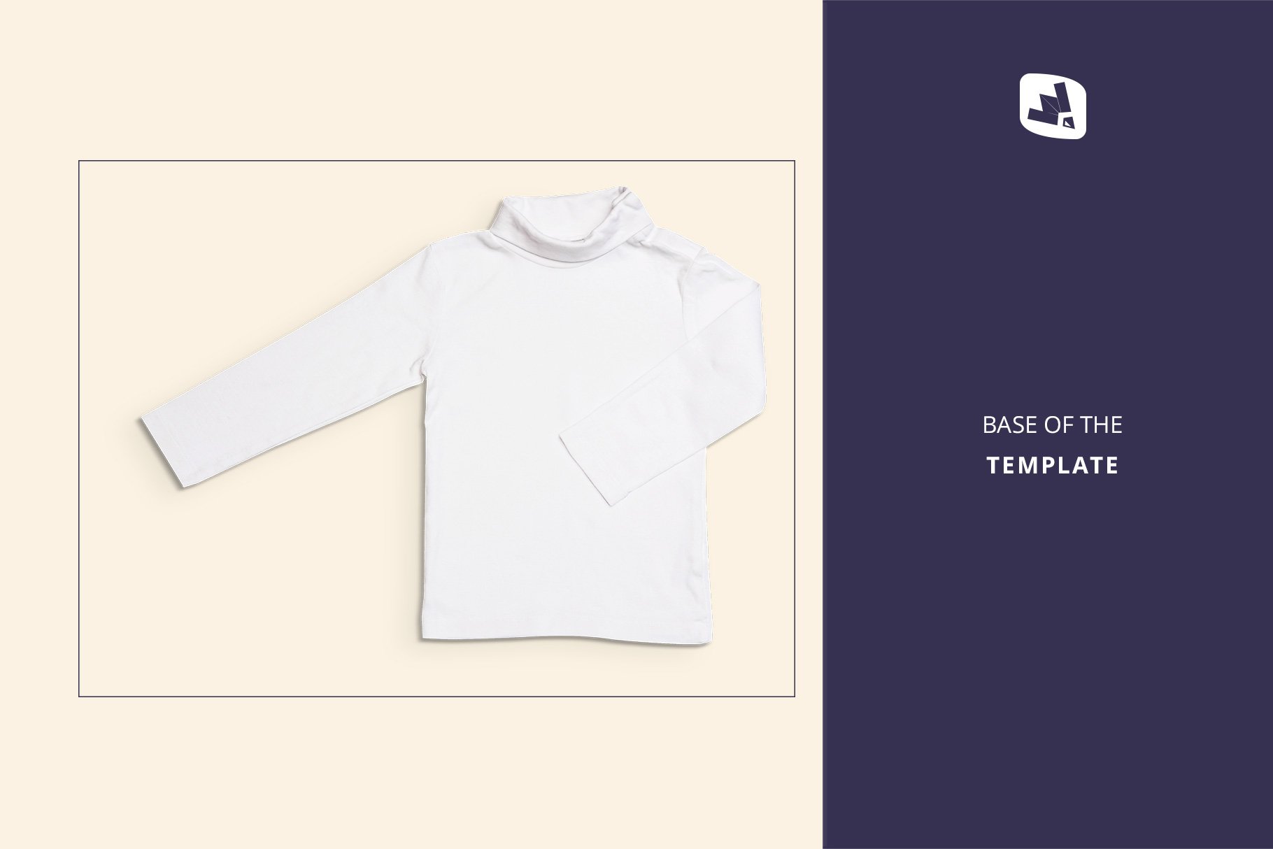 婴儿圆领T恤服装样机模板 Toddler Turtle Neck Tshirt Mockup_img_2