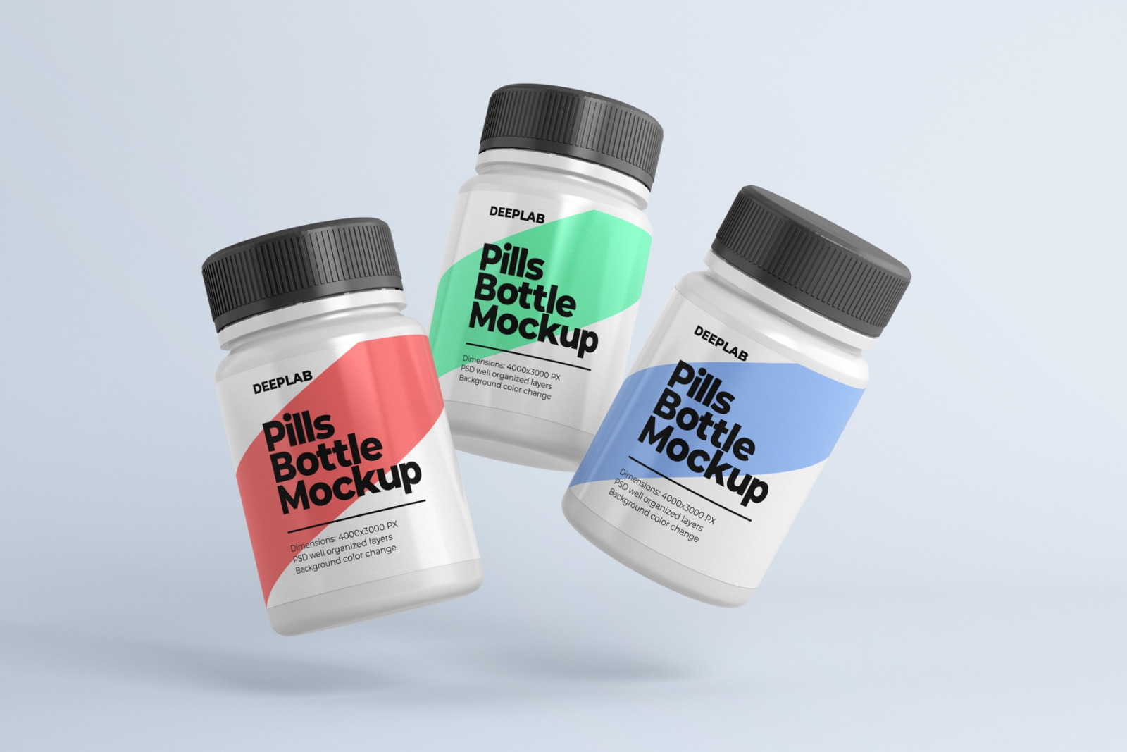 11款医疗药物塑料瓶样机模板 Pill Bottle Premium Mockup Set_img_2