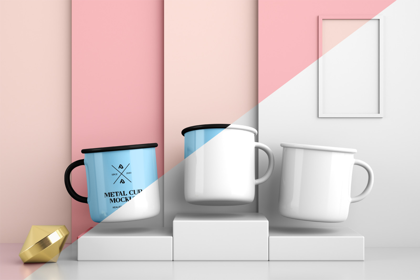 22个搪瓷杯和咖啡杯样机模板 Enamel Mug and Coffee Cup Mockups Set_img_2