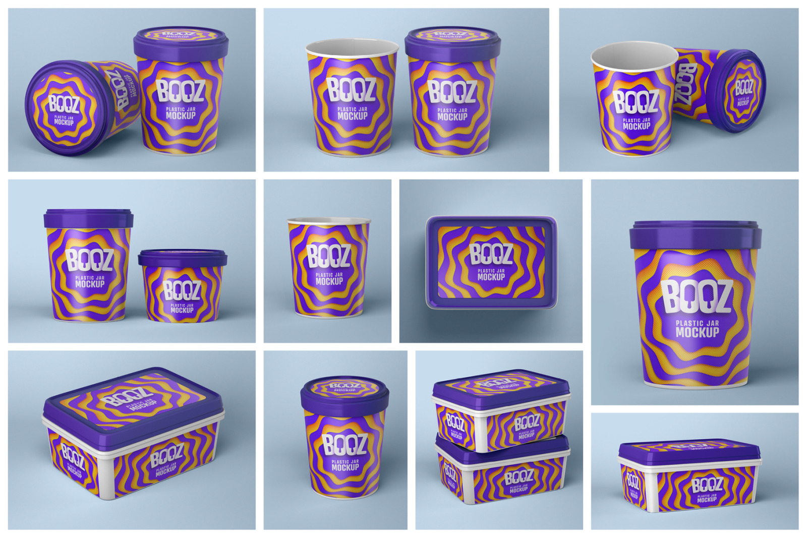 11款冰淇淋杯包装盒样机模板 Ice Cream Cup Mockup Set | Ice Cream Box_img_2