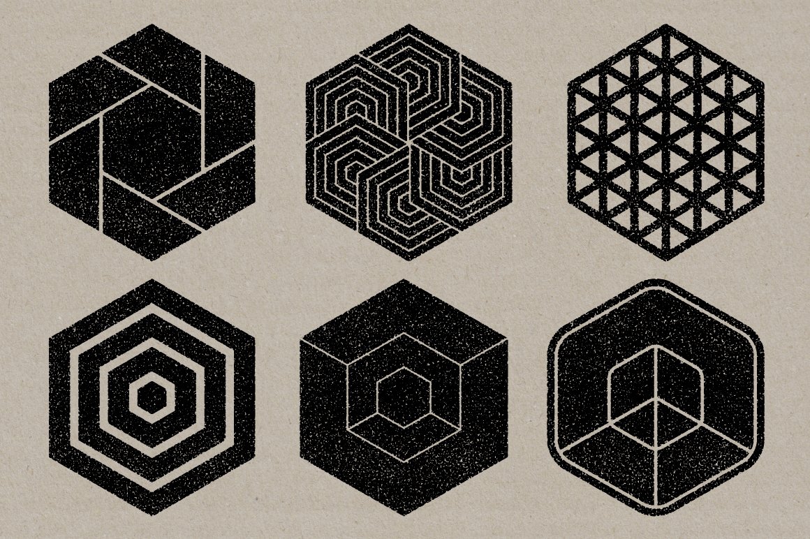 30款抽象矢量几何图形纹理素材 Vector Shape Stamps 02_img_2