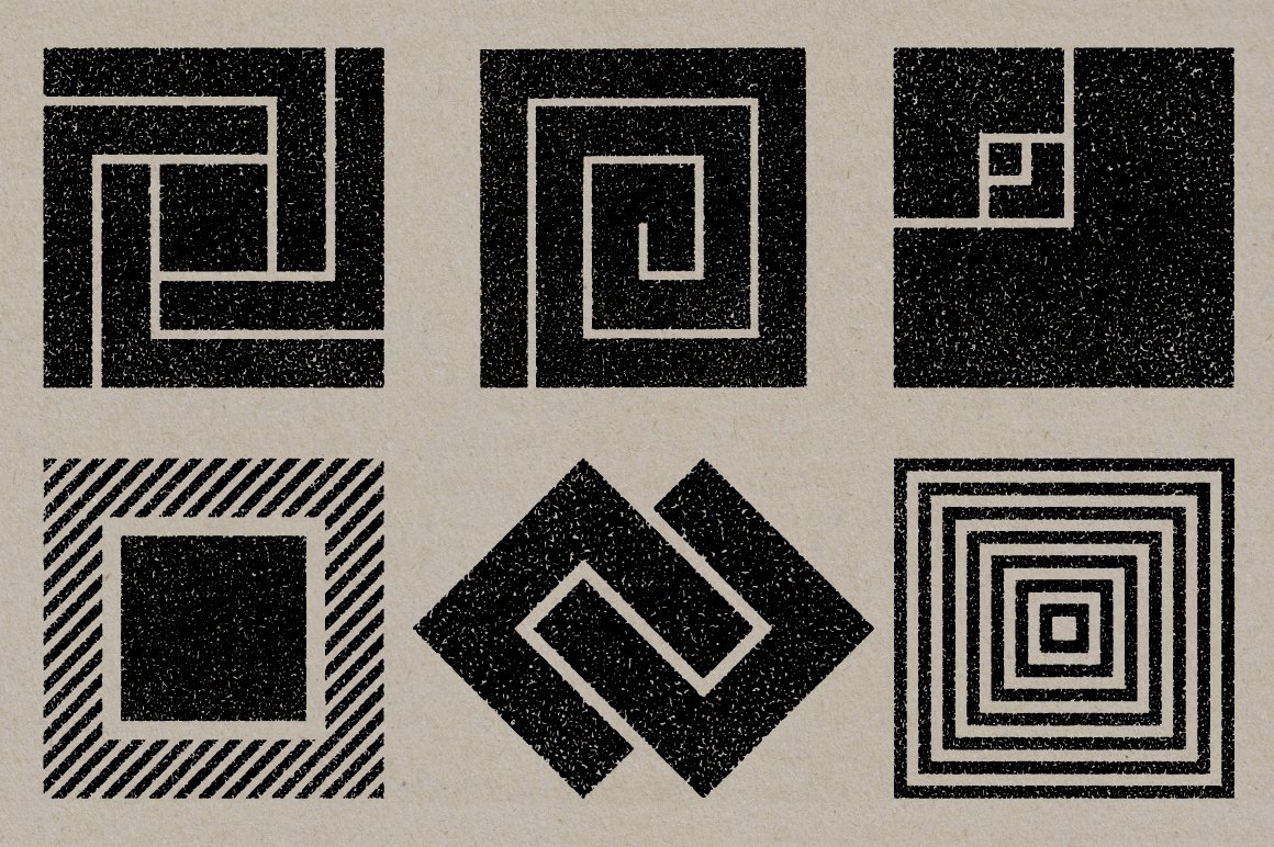 30款抽象矢量几何图形纹理素材 Vector Shape Stamps 02_img_2