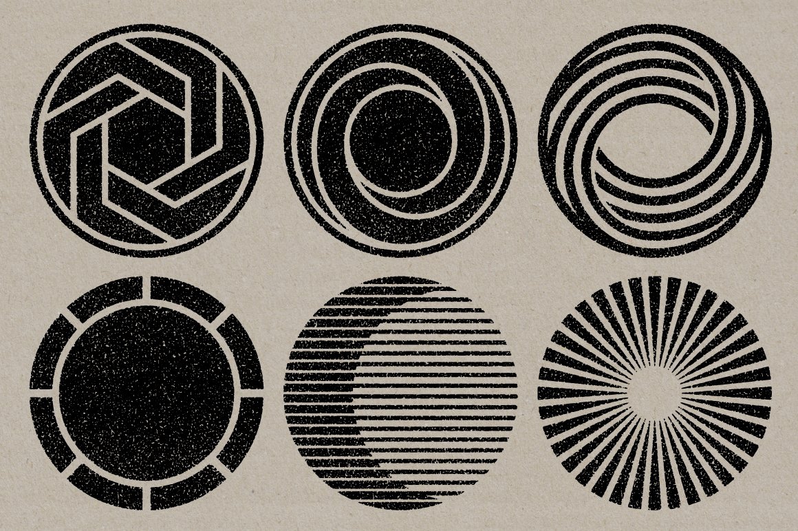 30款抽象矢量几何图形纹理素材 Vector Shape Stamps 02_img_2