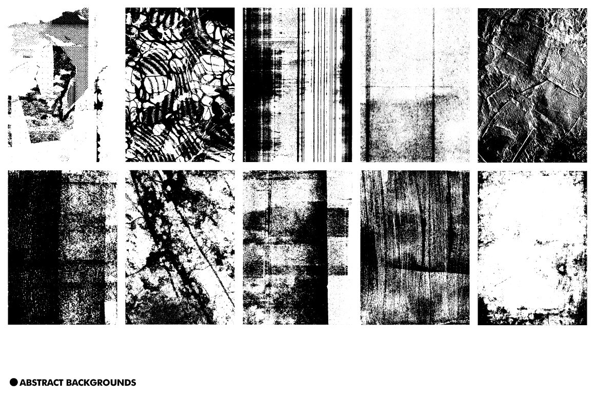 30款抽象做旧水墨矢量纹理素材包 Abstract Vector Textures Kit_img_2