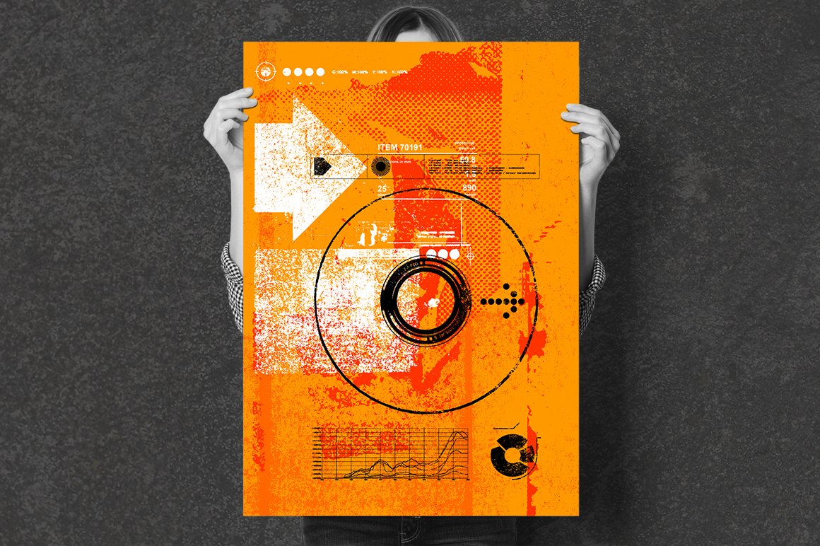 30款抽象做旧水墨矢量纹理素材包 Abstract Vector Textures Kit_img_2
