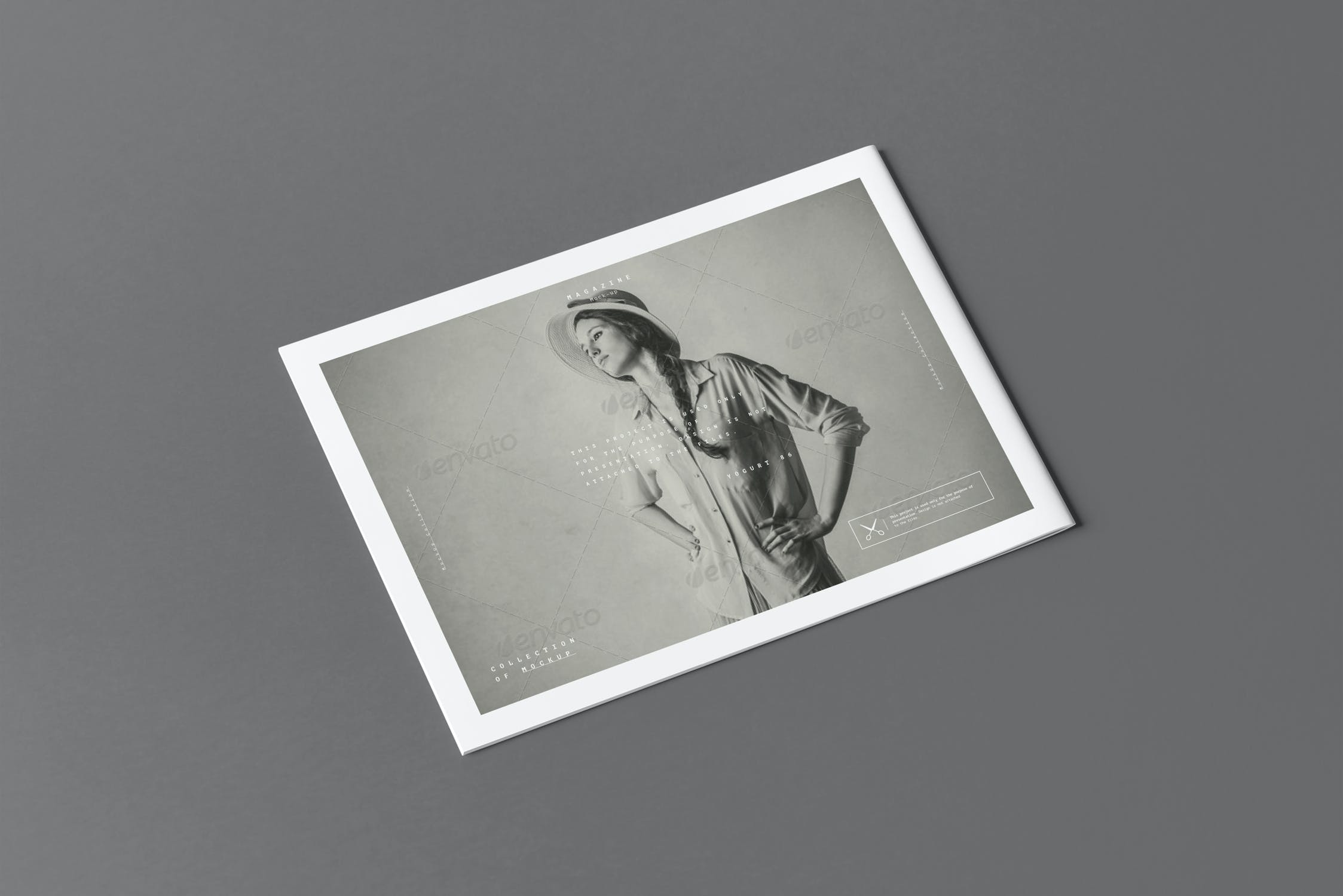 A5横版画册设计样机模板 A5 Horiozontal Brochure Mockup_img_2