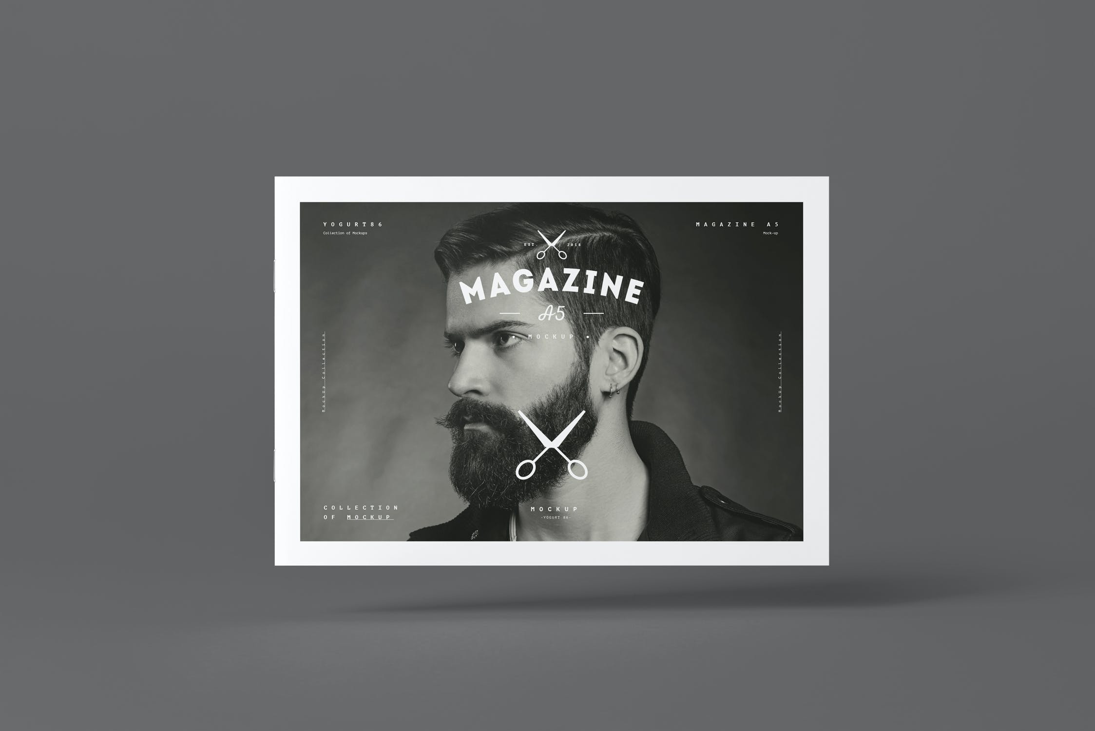 A5横版画册设计样机模板 A5 Horiozontal Brochure Mockup_img_2