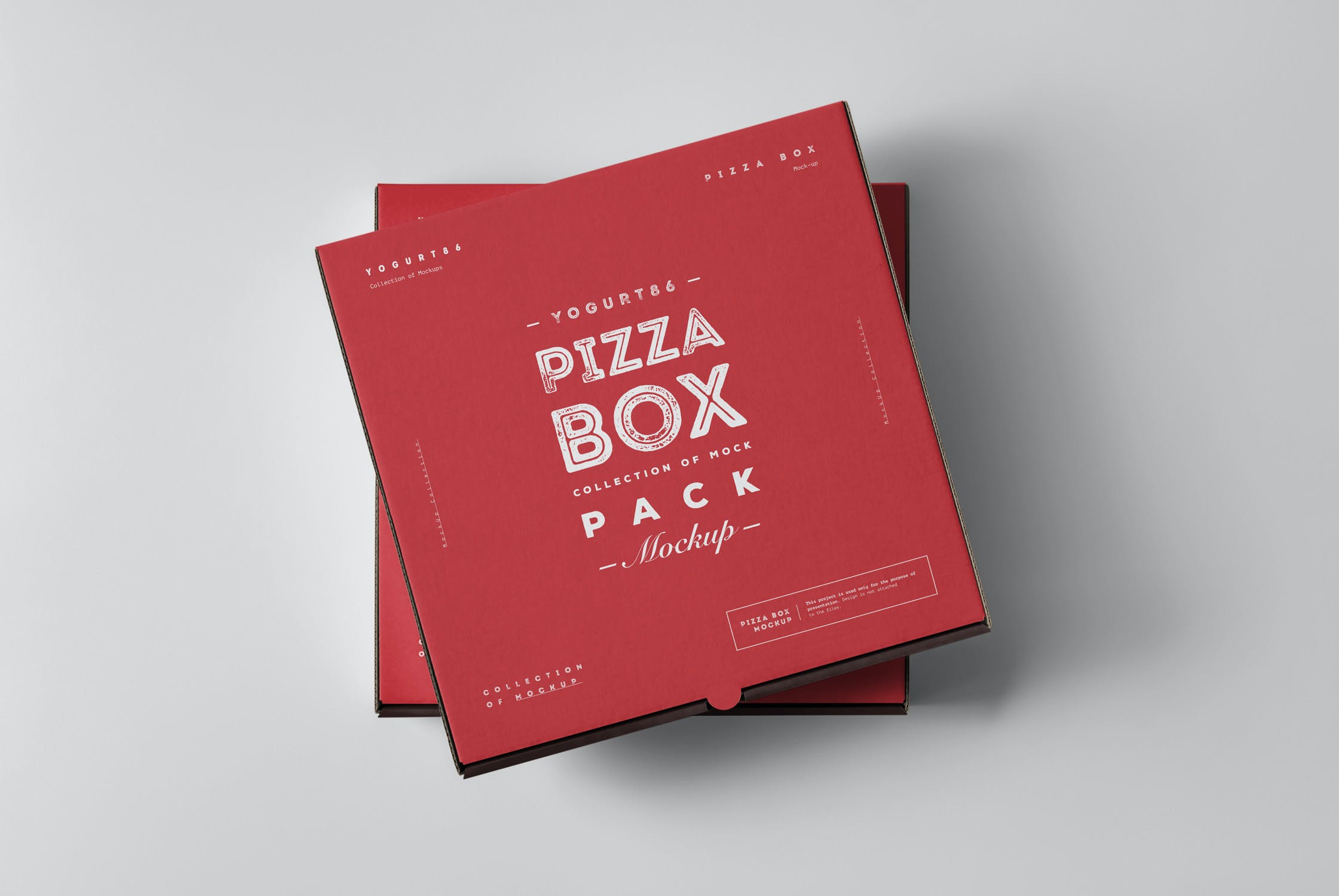 6款披萨外卖纸盒设计样机模板 27 Pizza Box Mockup_img_2