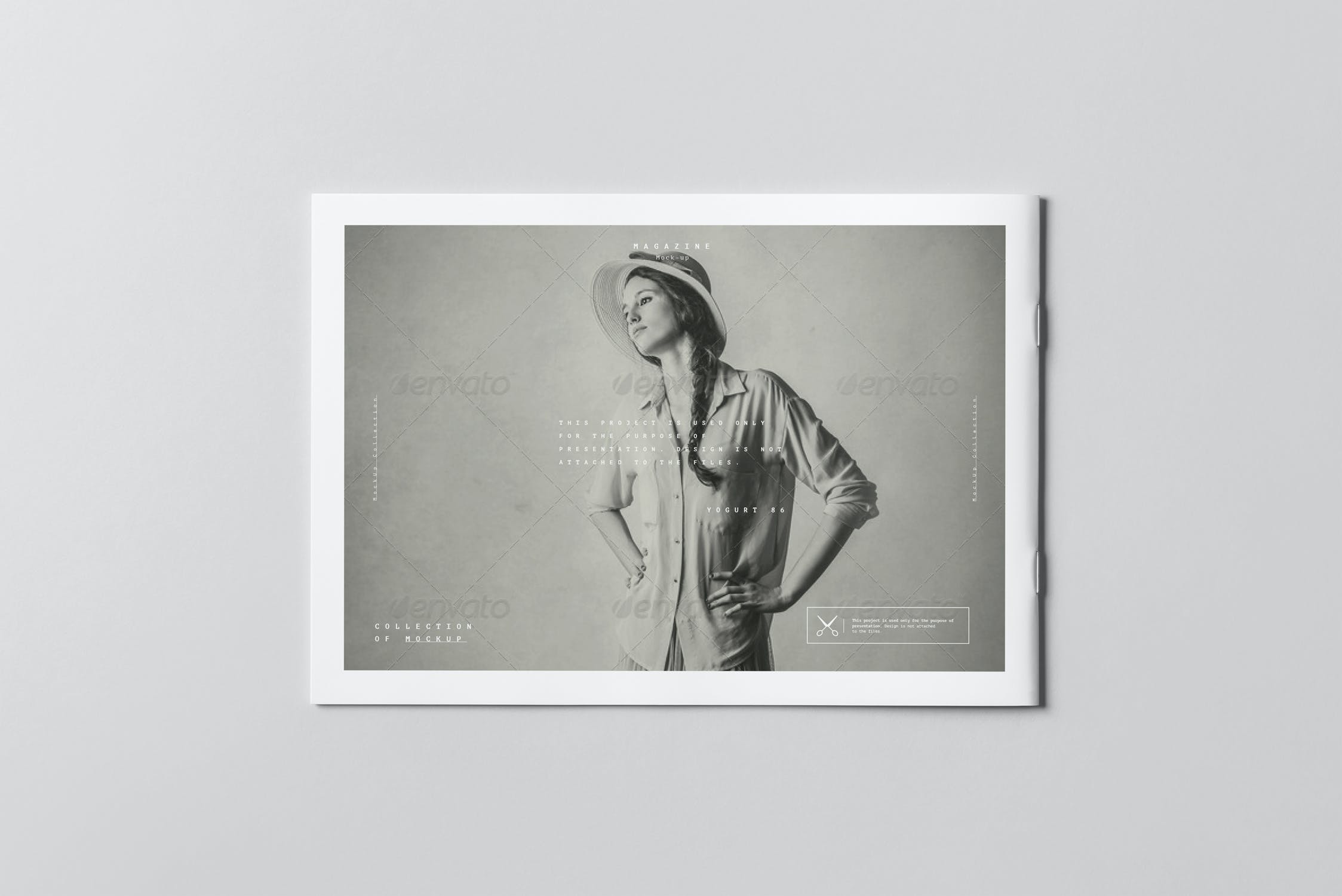 A5横版画册设计样机模板 A5 Horiozontal Brochure Mockup_img_2