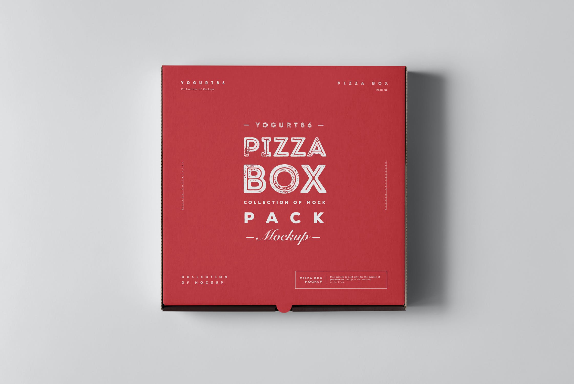 6款披萨外卖纸盒设计样机模板 27 Pizza Box Mockup_img_2