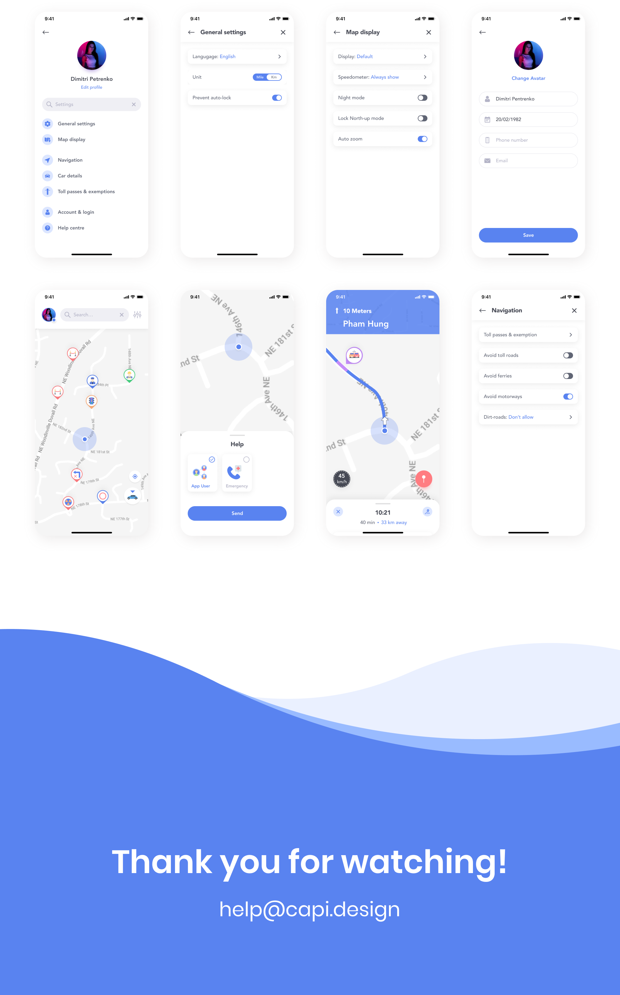 实时交通导航APP应用程序UI套件 Wizzbang - Navigation App UI Kit_img_2