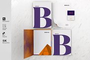 品牌VI办公用品顶视图样机模板 Brand Stationery Top Mockup_img_2