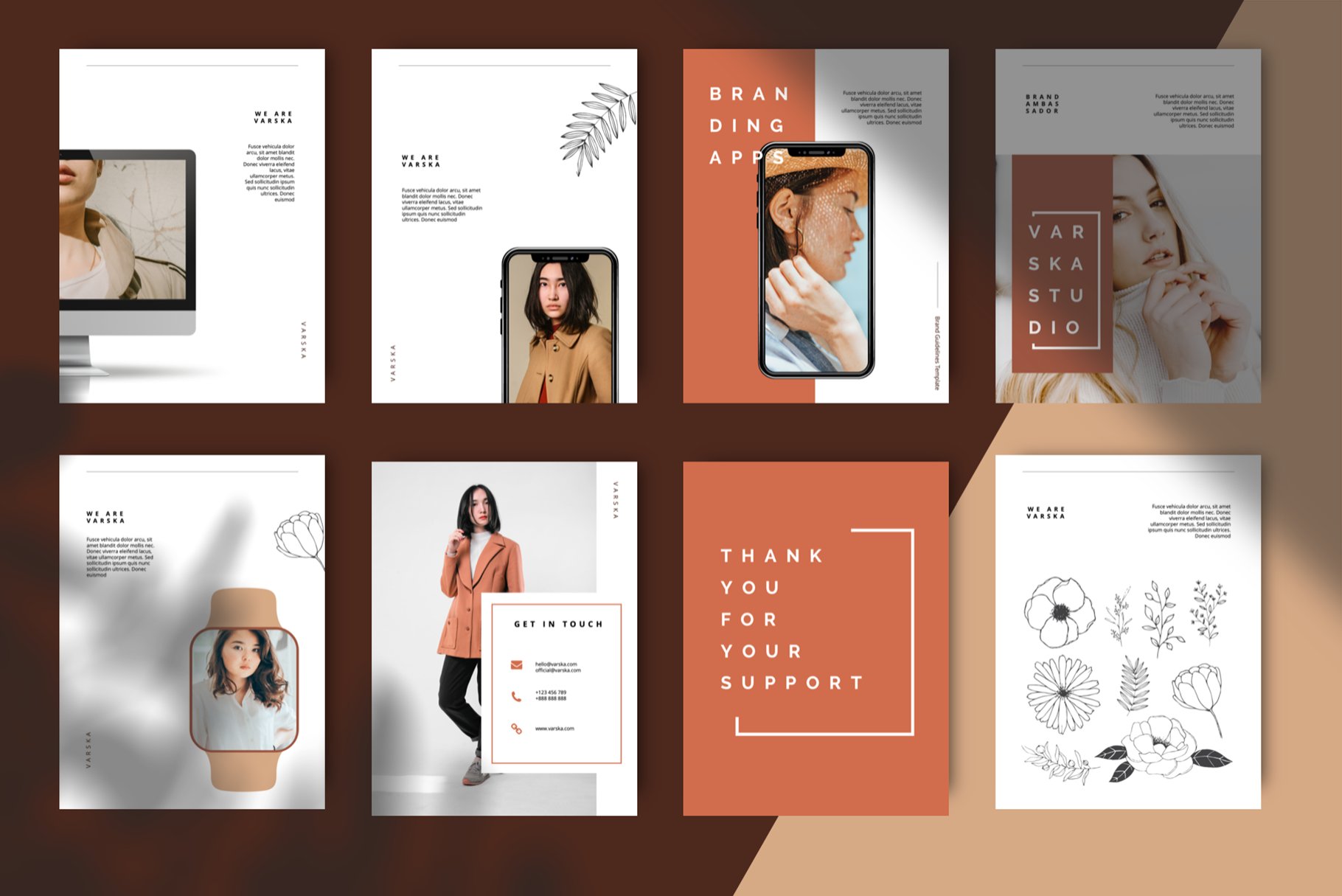 潮流品牌VI设计PPT幻灯片模板 VARSKA - Powerpoint Brand Guidelines_img_2