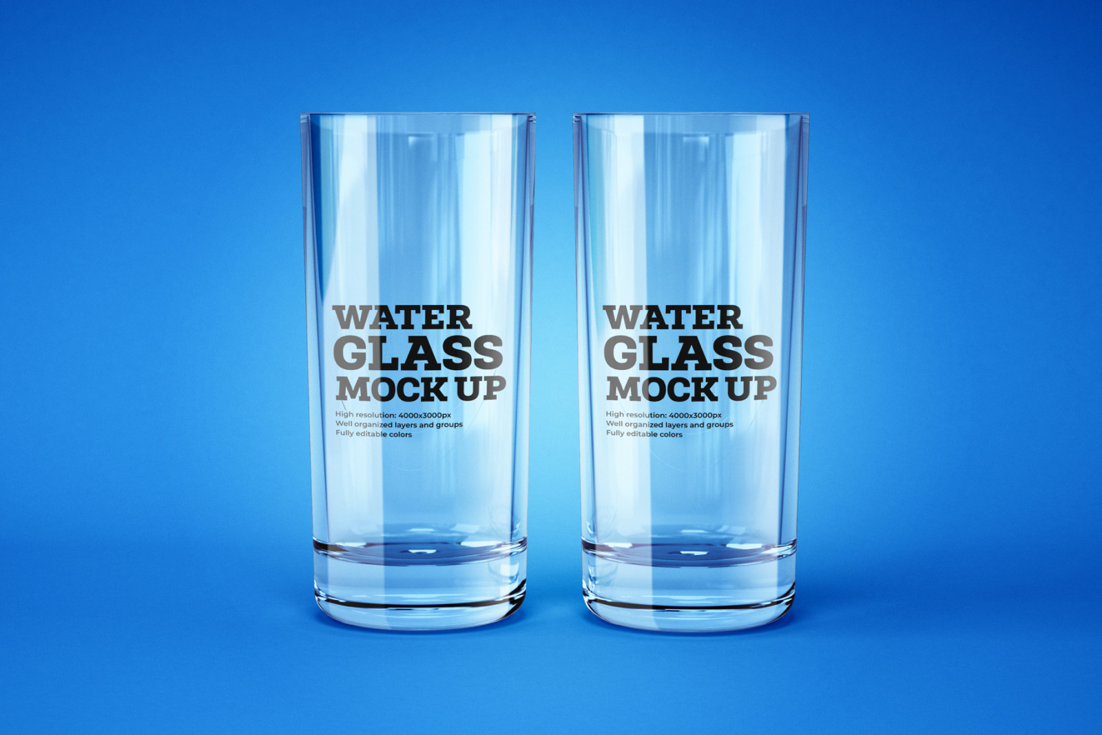 9款透明玻璃酒杯/水杯样机 Water And Cocktail Glass Mockup Set_img_2