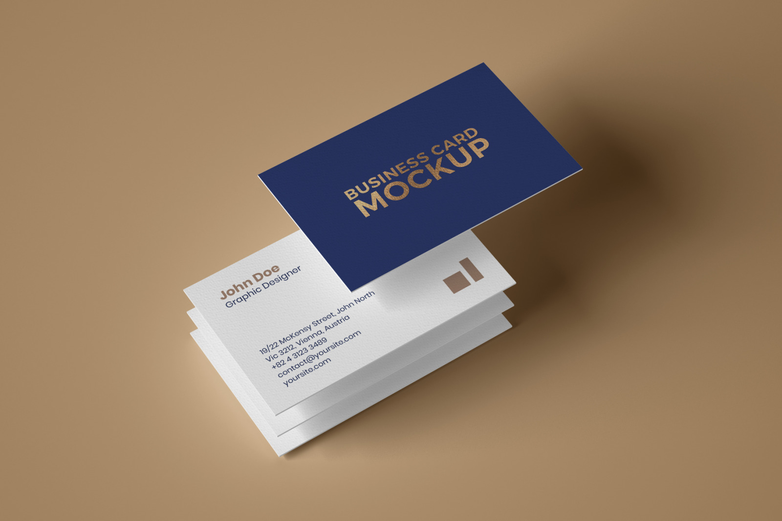 16款光影商务名片展示PSD样机 Business Card Mockup Set With Overlay Shadow_img_2