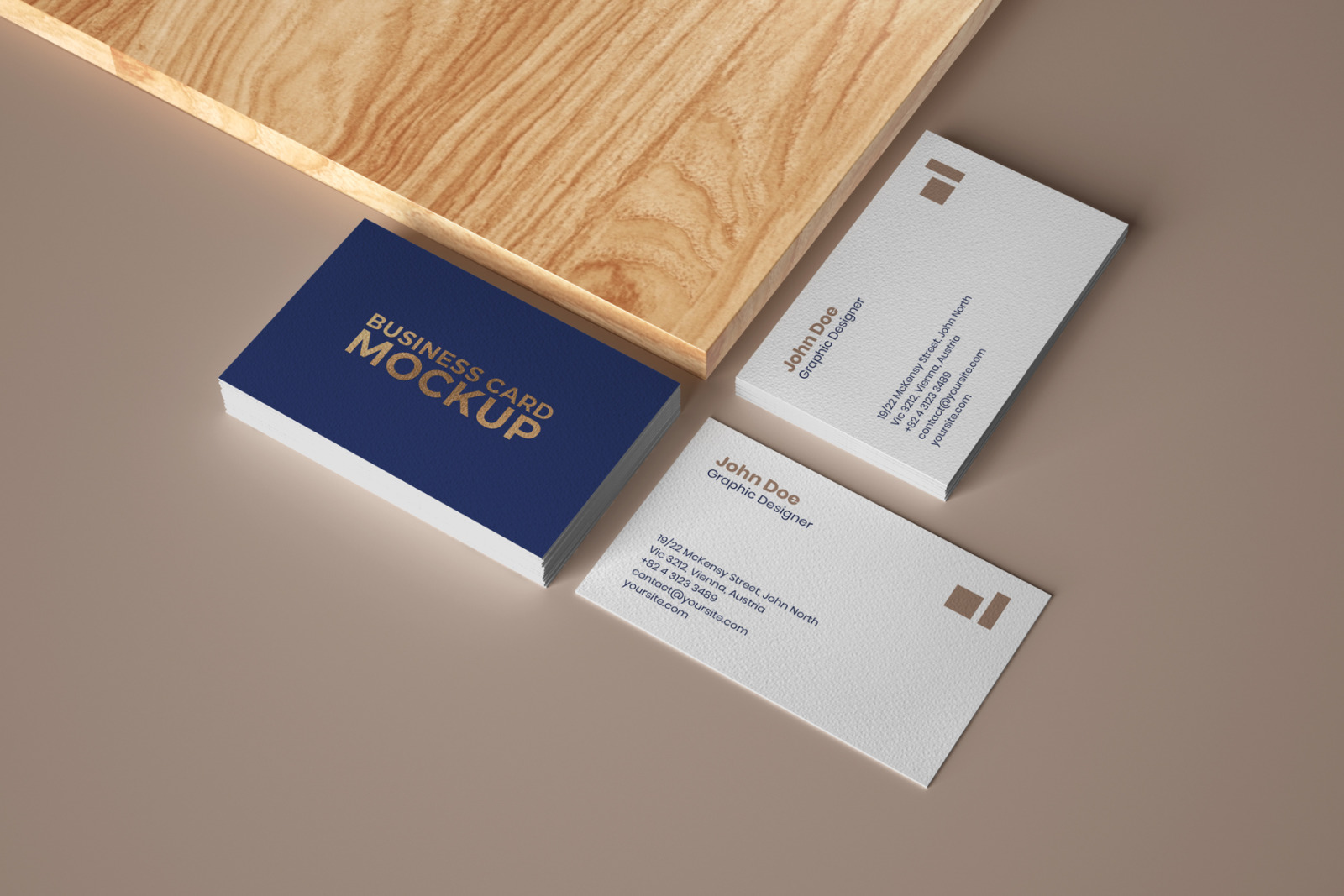 16款光影商务名片展示PSD样机 Business Card Mockup Set With Overlay Shadow_img_2