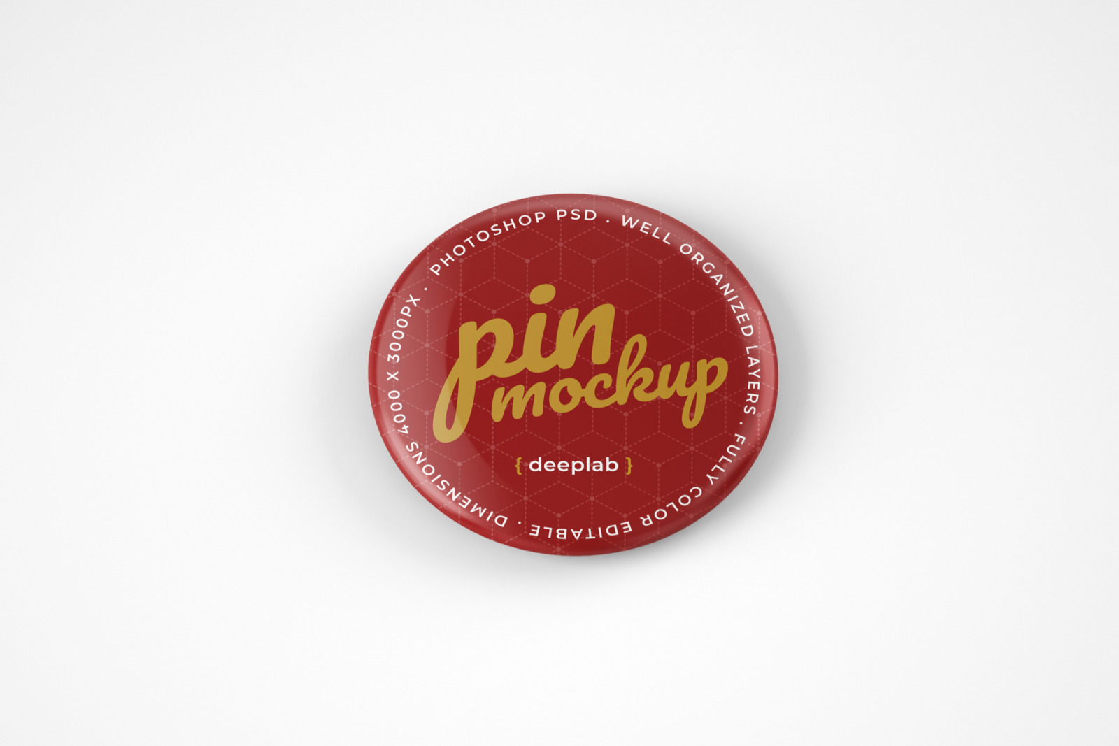 12款胸针徽章展示PSD样机 Glossy Button Pin Mockup Set_img_2