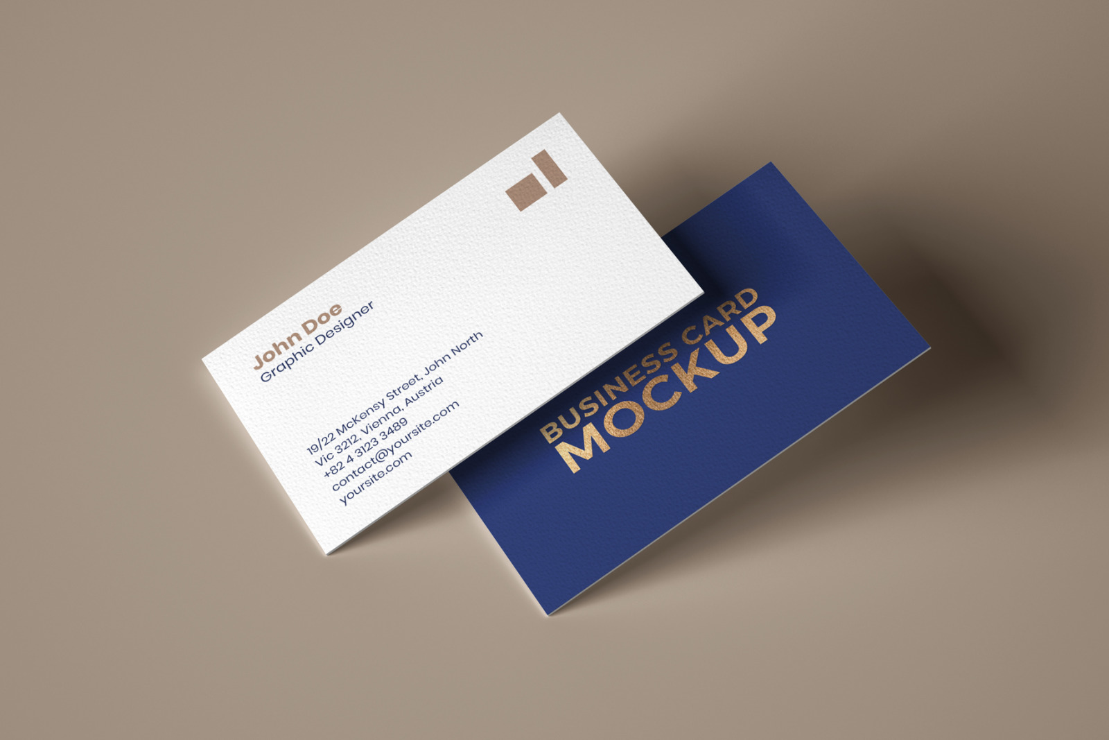 16款光影商务名片展示PSD样机 Business Card Mockup Set With Overlay Shadow_img_2