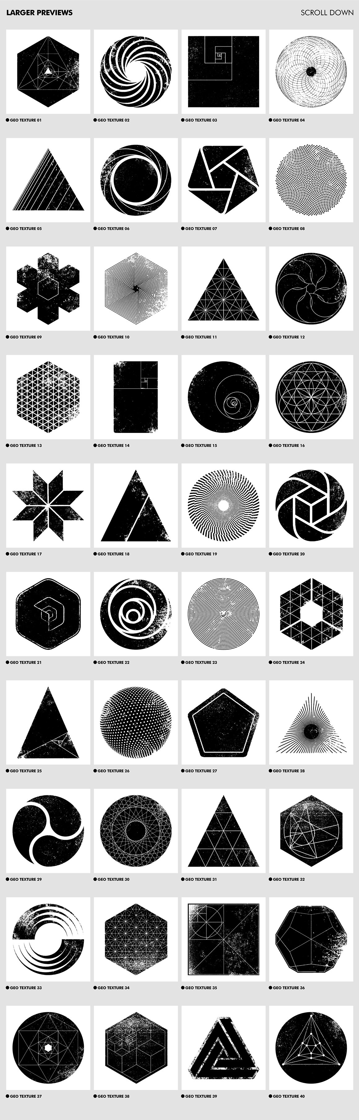 40款矢量几何纹理图形素材 Geometric Vector Textures_img_2
