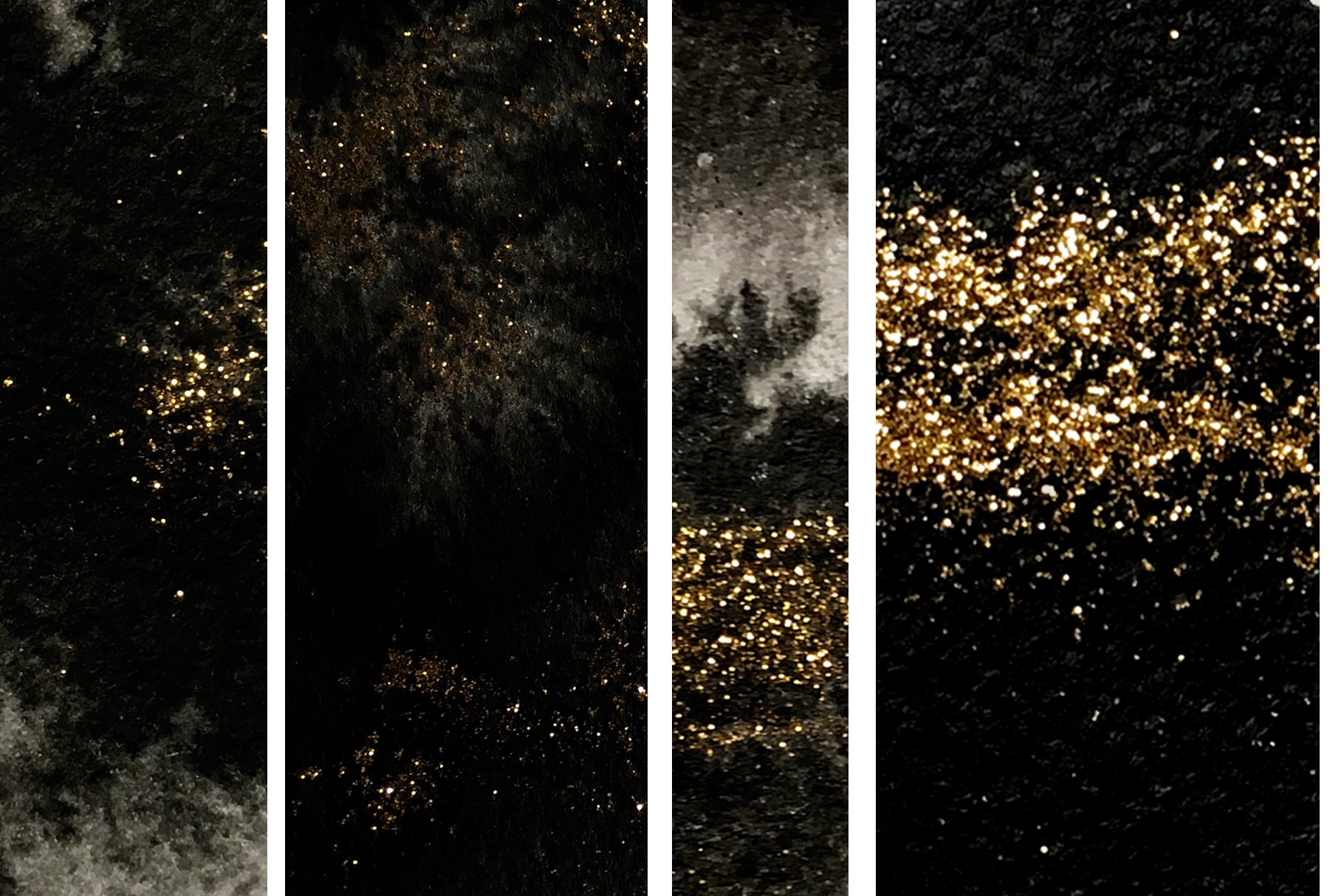 24款黑金质感纹理图形素材 Black & Gold Textures_img_2