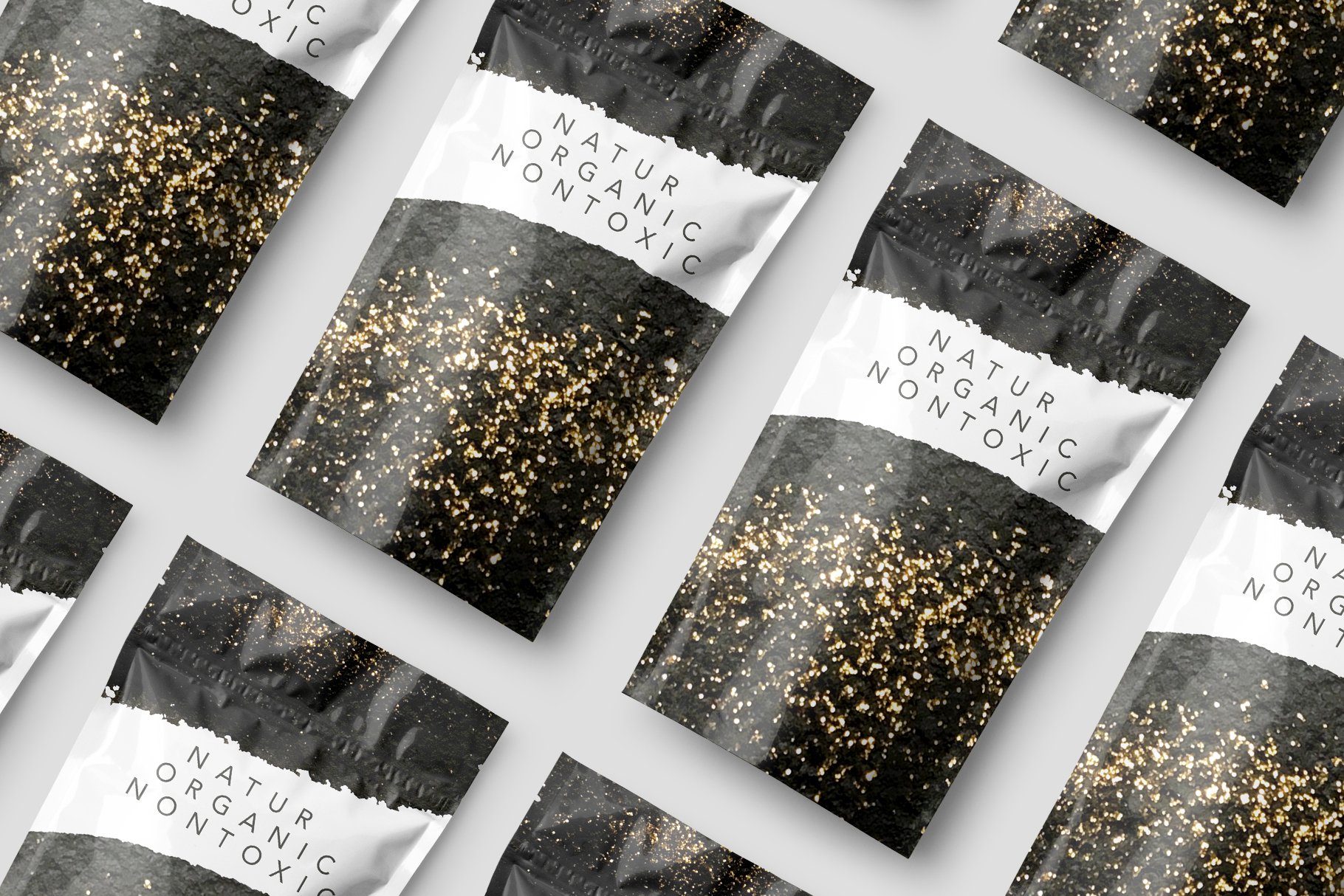 24款黑金质感纹理图形素材 Black & Gold Textures_img_2