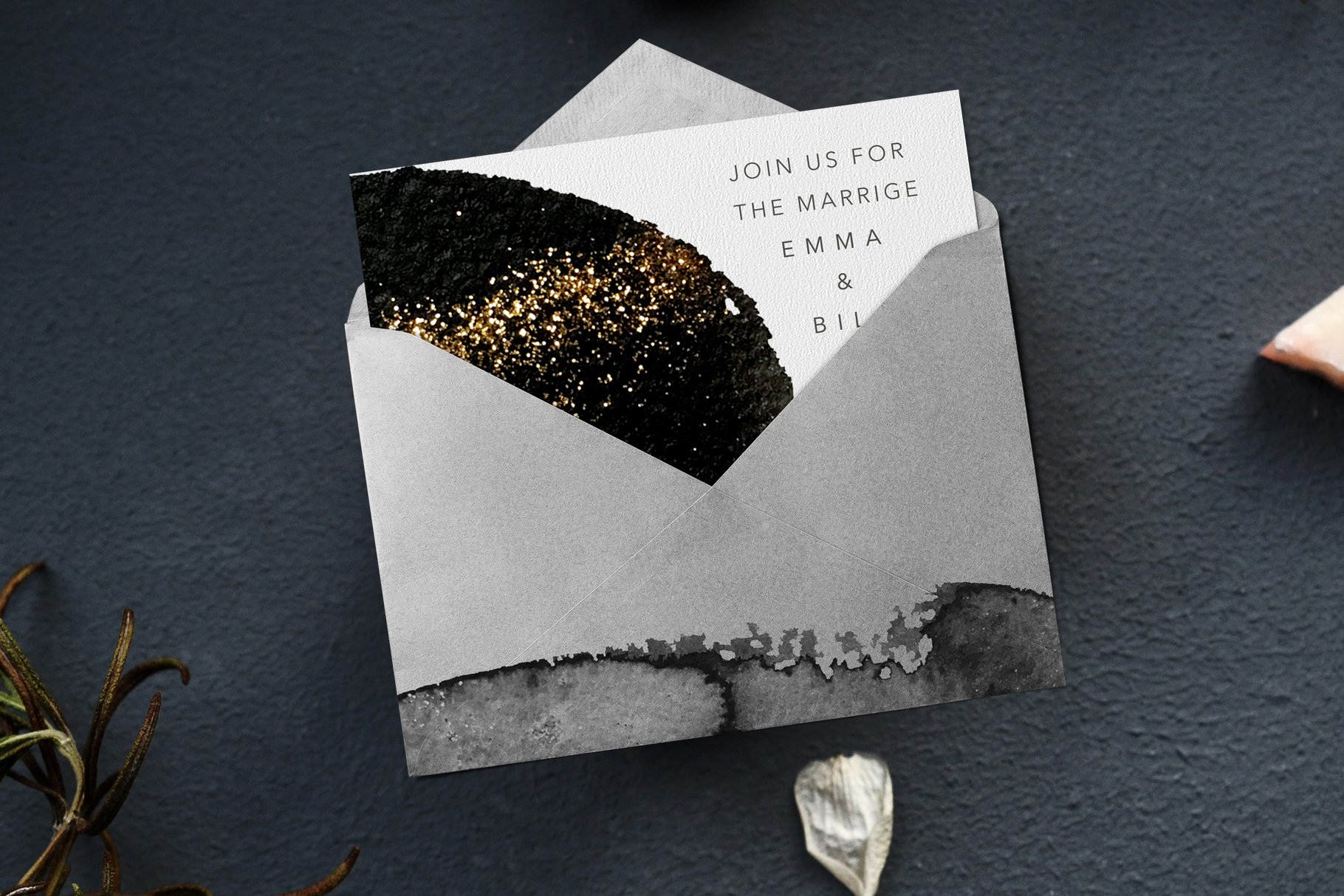 24款黑金质感纹理图形素材 Black & Gold Textures_img_2