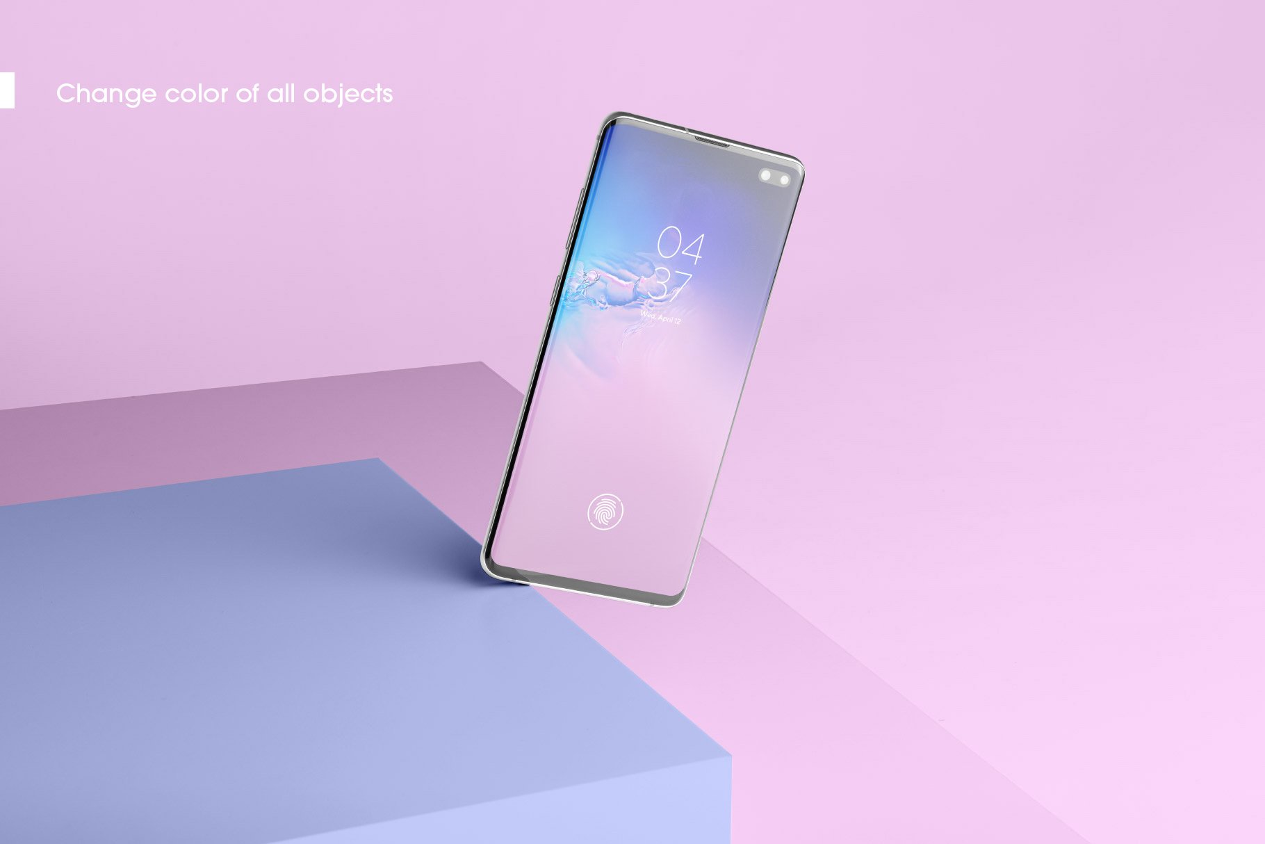 11个Galaxy s10 +智能手机屏幕样机模板 Android Smartphone Mockup_img_2