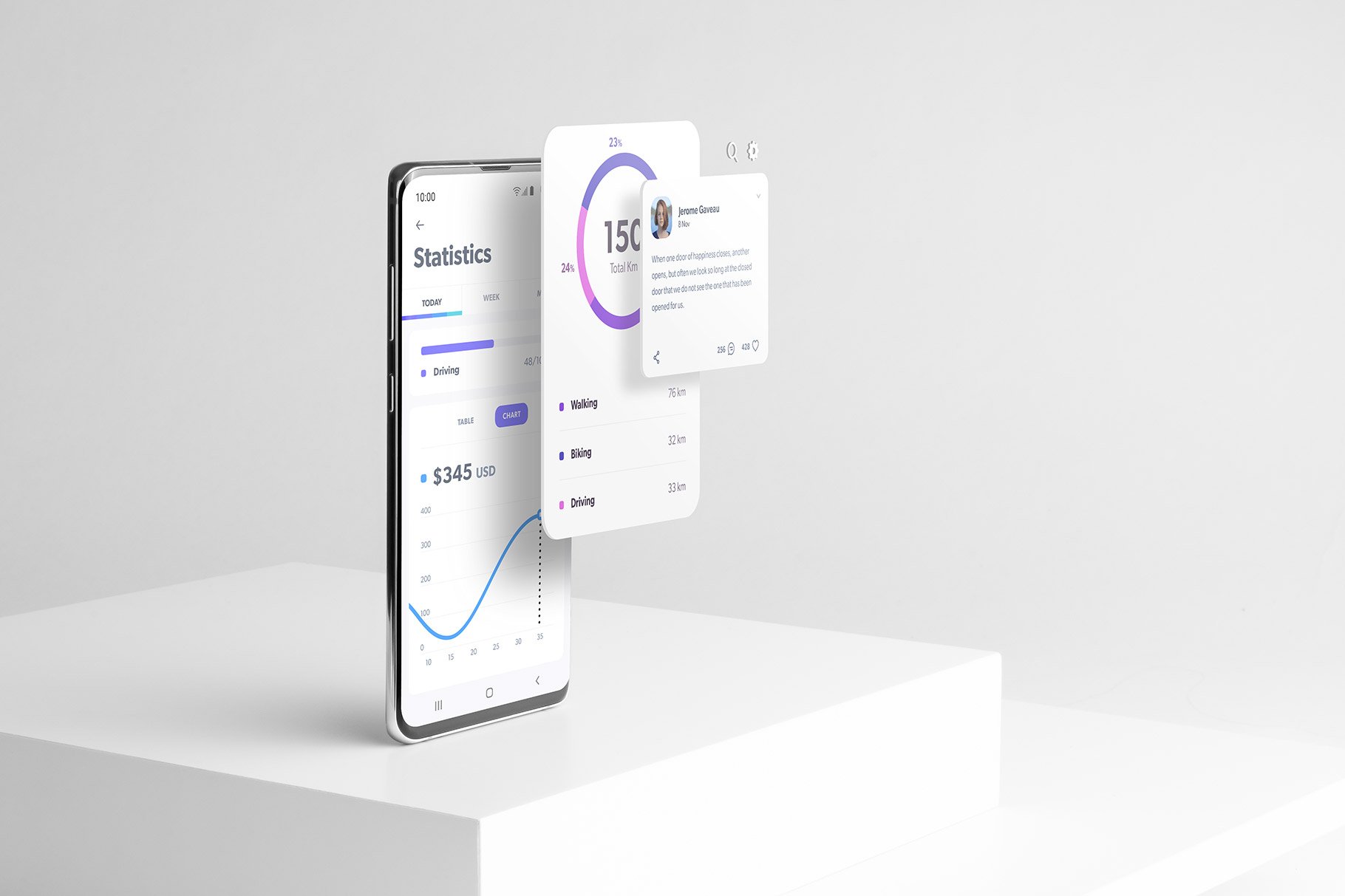 11个Galaxy s10 +智能手机屏幕样机模板 Android Smartphone Mockup_img_2