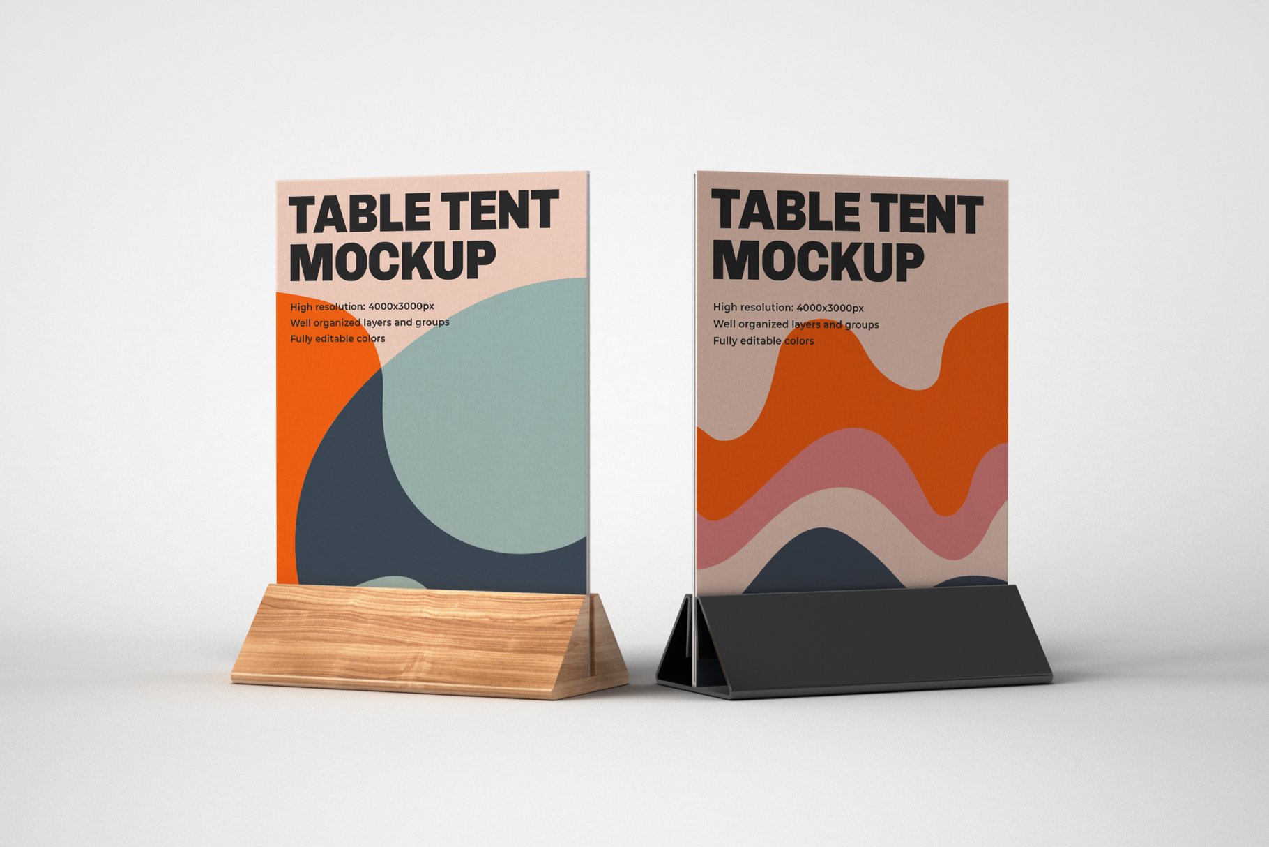 10款餐厅菜单展架PSD样机 Table Tent and Sign Mockup Set_img_2