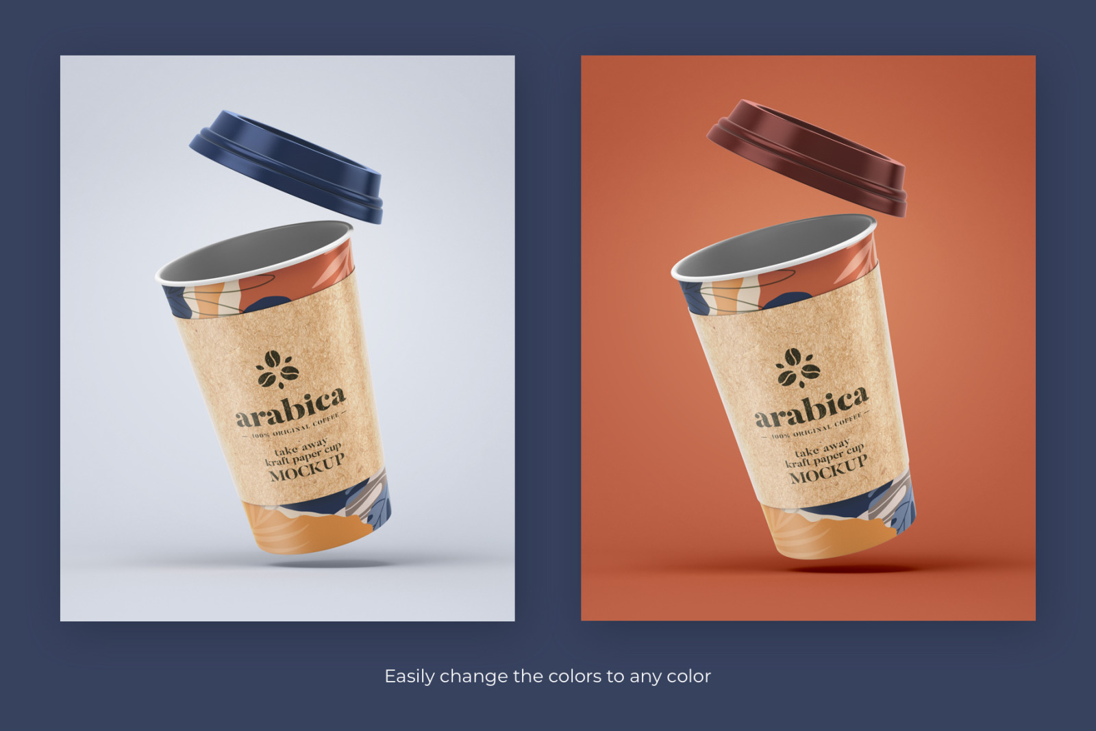 23款外卖咖啡纸杯PSD样机 Take Away Paper Coffee Cup Mockup Set_img_2